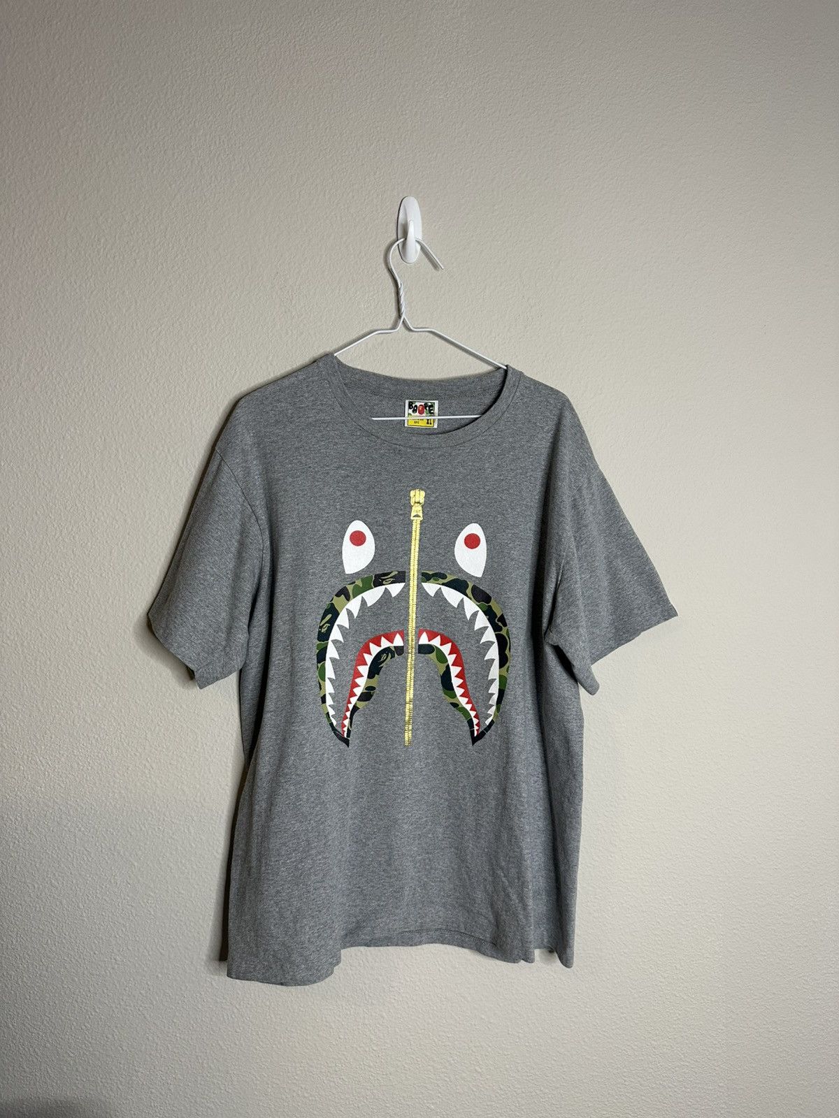 Bape BAPE A Bathing APE Gray Camo Shark Size US XL / EU 56 / 4 - 1 Thumbnail