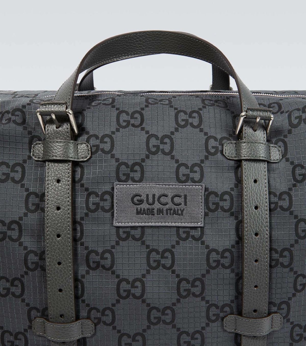 Gucci oc11z0126 Size:OS / Maxi GG Ripstop Duffle Bag In Grey Size ONE SIZE - 7 Thumbnail