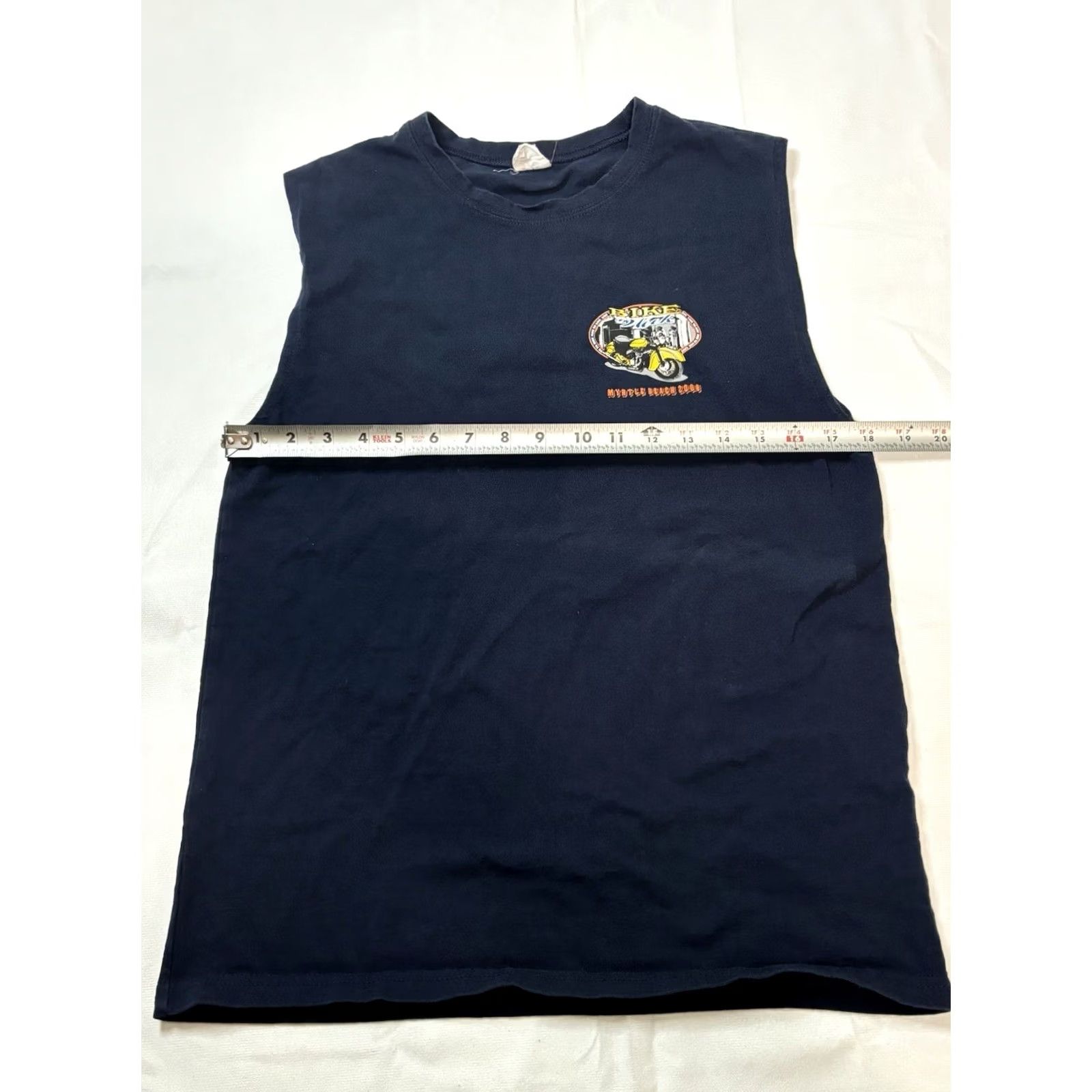 Vintage Bayland T-Shirt Men’s L Sleeveless Myrtle Beach bike week 2008 Blue Myrtle Beach 2008 Mens Bay Island Bayland T-Shirt L Sleeveless Blue Size US L / EU 52-54 / 3 - 6 Thumbnail