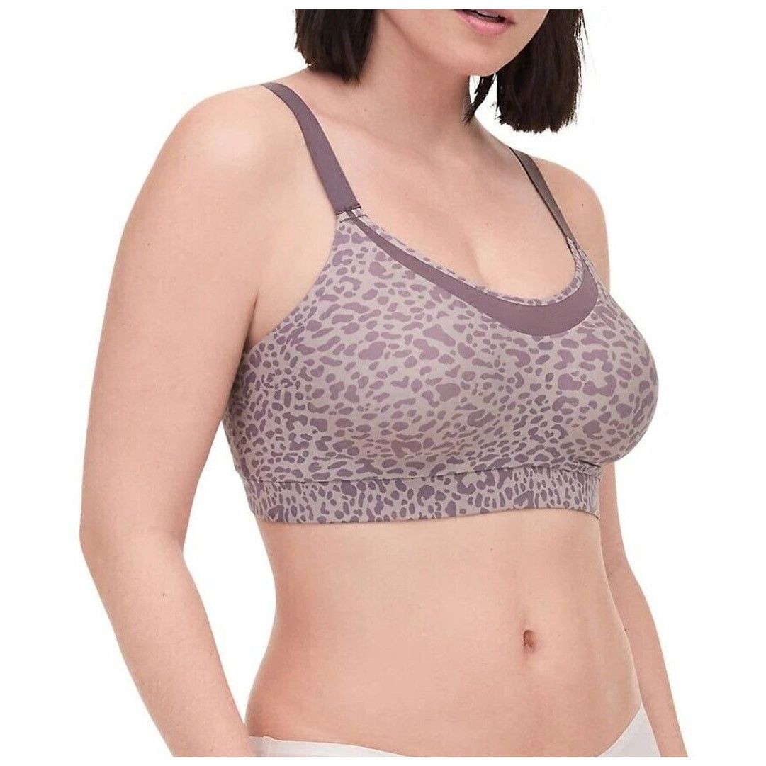 The Unbranded Brand Chantelle Women Taupe Leopard Wireless Yoga Sport Bra Size S Size ONE SIZE - 3 Thumbnail