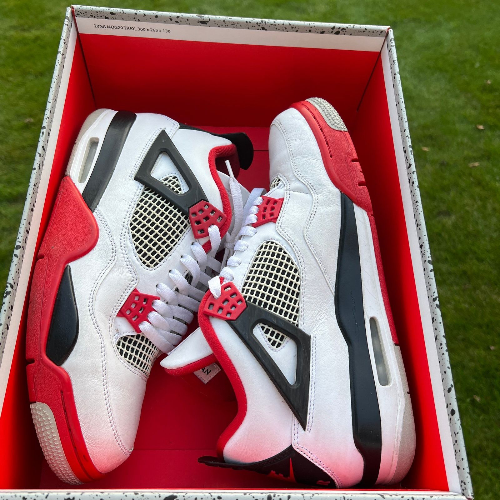Jordan Brand × Nike Air Jordan 4 Retro OG Fire Red 2020 Men's Shoes - Size 11.5 Size US 11.5 / EU 44-45 - 9 Thumbnail