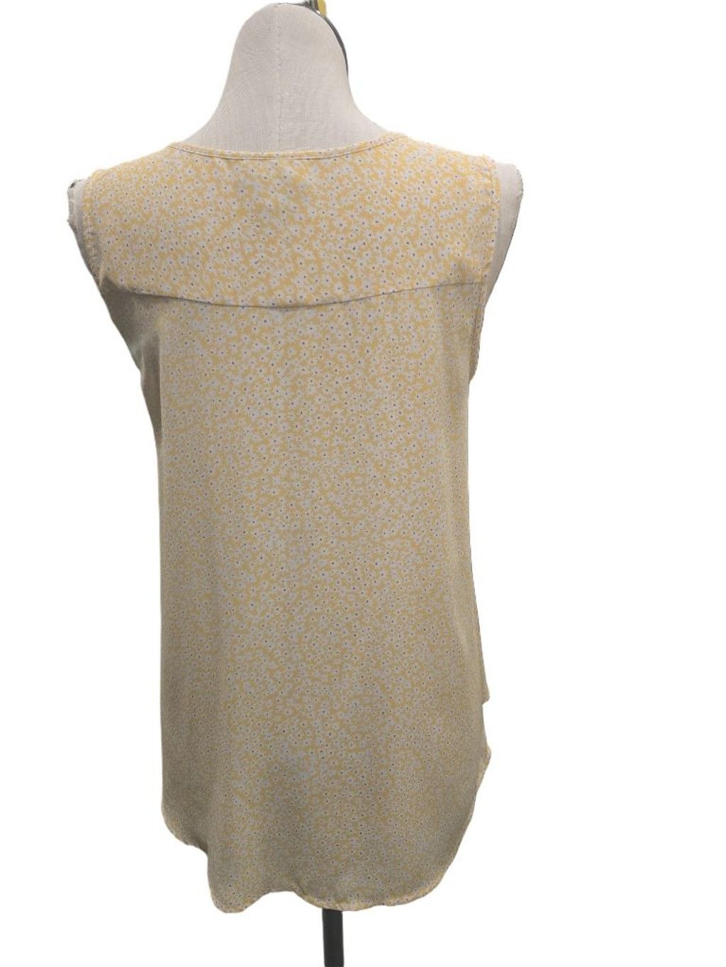 Style & Co Women's Style & Co Yellow White Floral Sleeveless Tank Top M Size M / US 6-8 / IT 42-44 - 3 Thumbnail