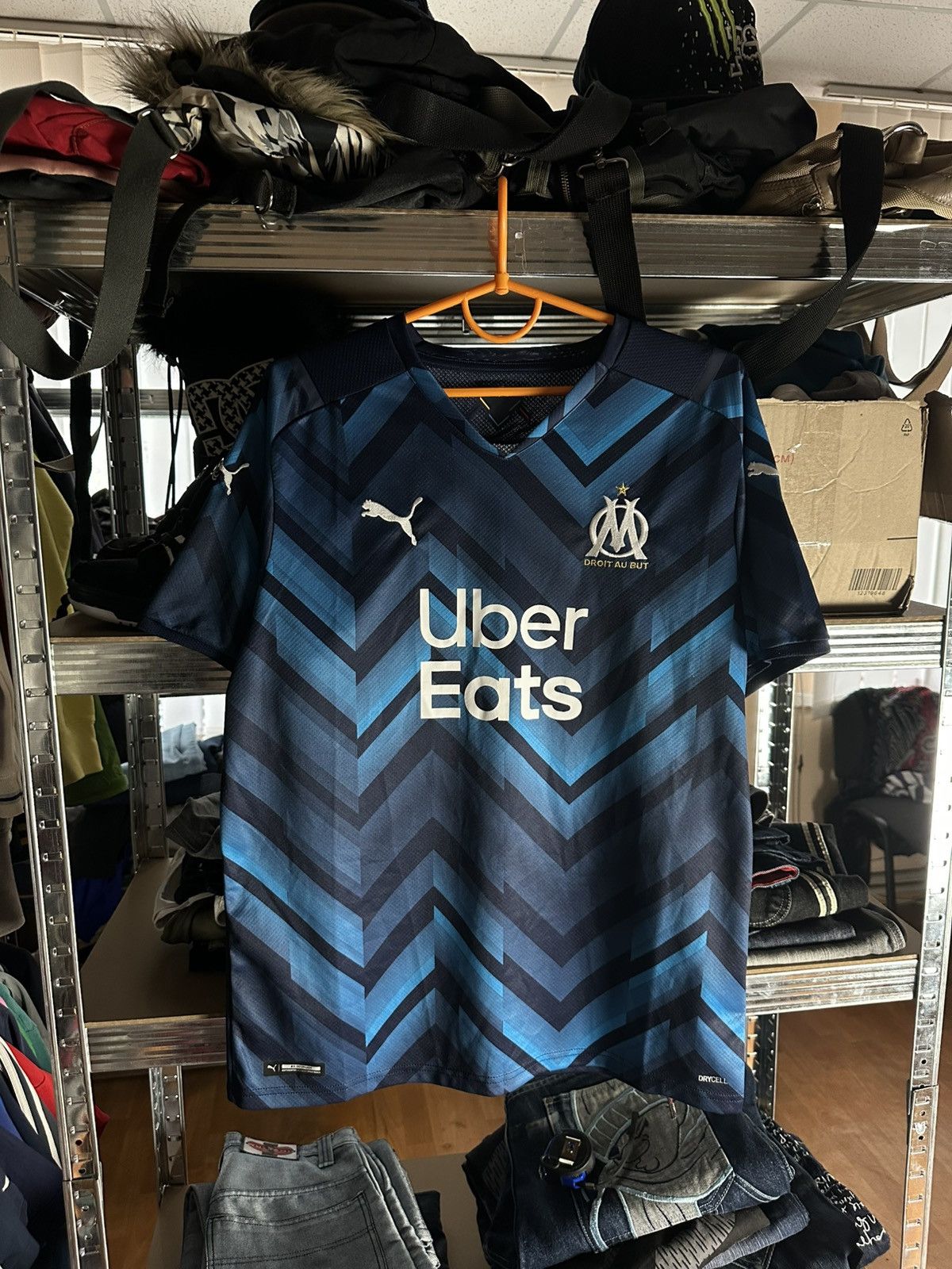 Puma 2020/2021 Puma Olympique de Marseille Soccer Shirt Jersey L Size US L / EU 52-54 / 3 - 1 Thumbnail