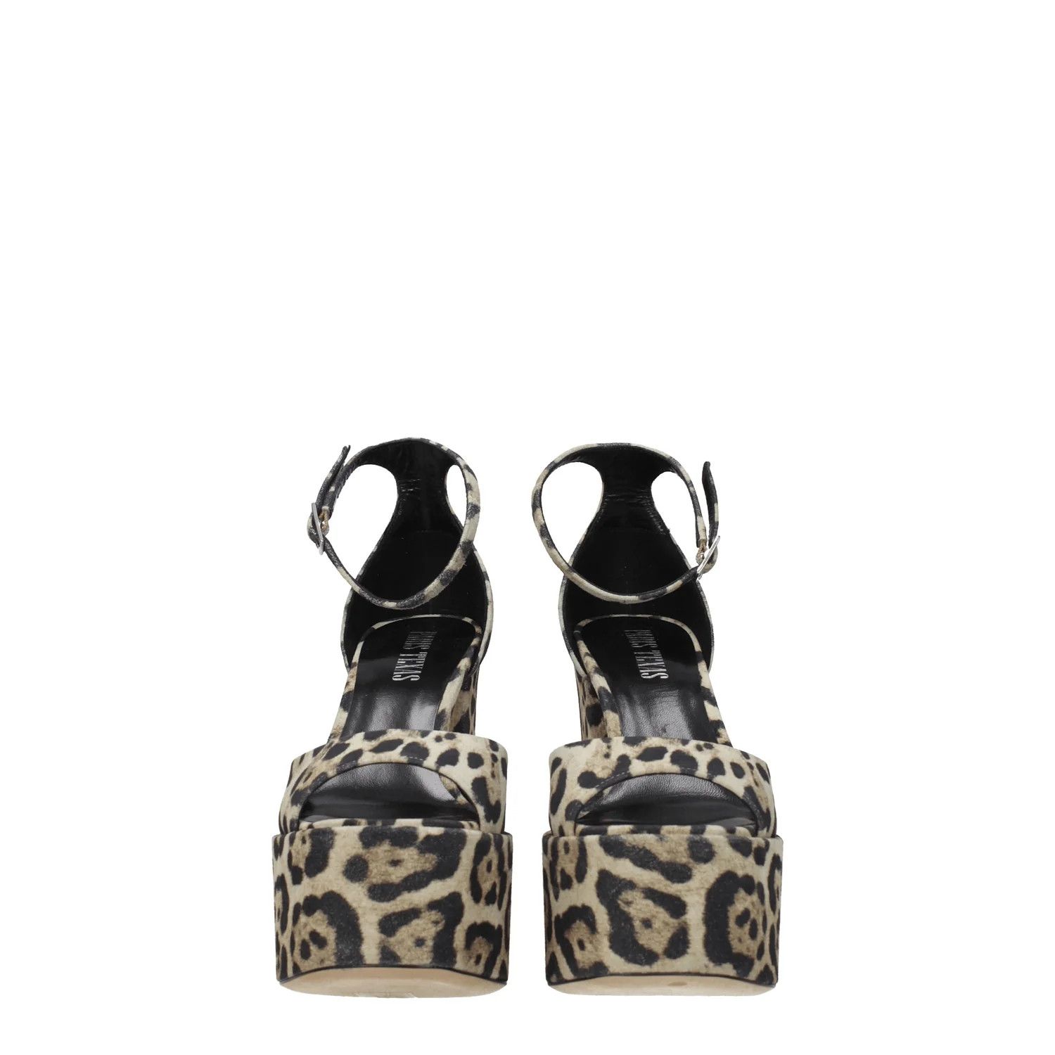 Paris Texas ob1o1e1124 Suede Sandals in Beige/Leopard Size US 10 / IT 40 - 3 Thumbnail
