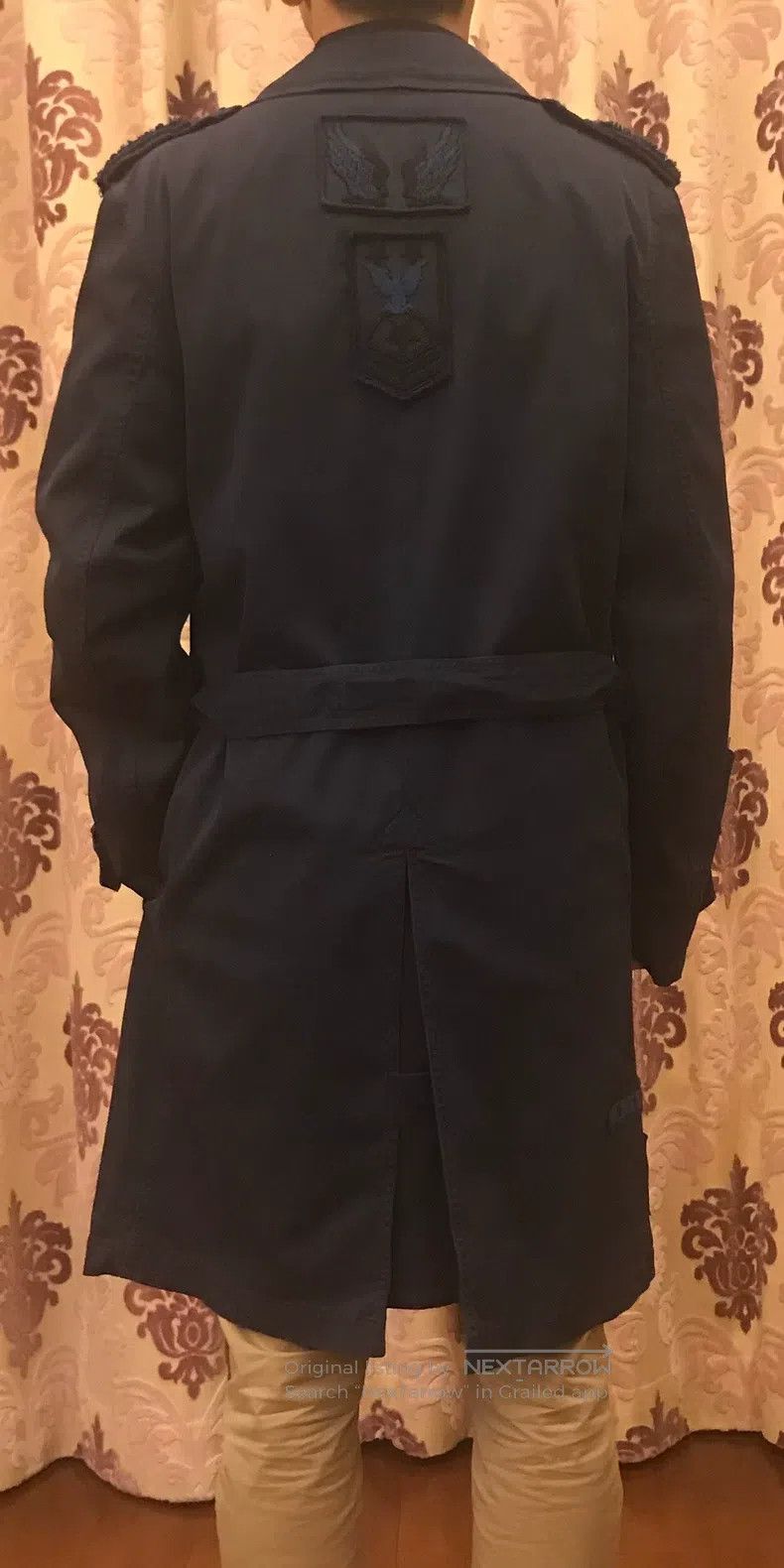 Valentino Valentino Handmade beaded totem heavy industry blue trench Size S / US 4 / IT 40 - 8 Thumbnail