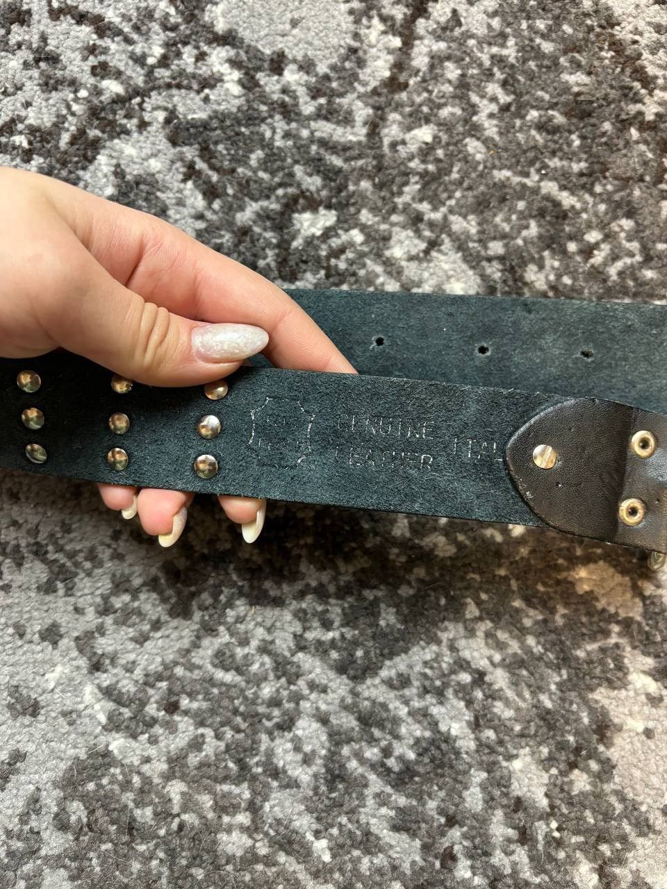 Japanese Brand × Vintage Vintage Y2K Punks Thorn Black Leather Belt Opium Size ONE SIZE - 6 Thumbnail