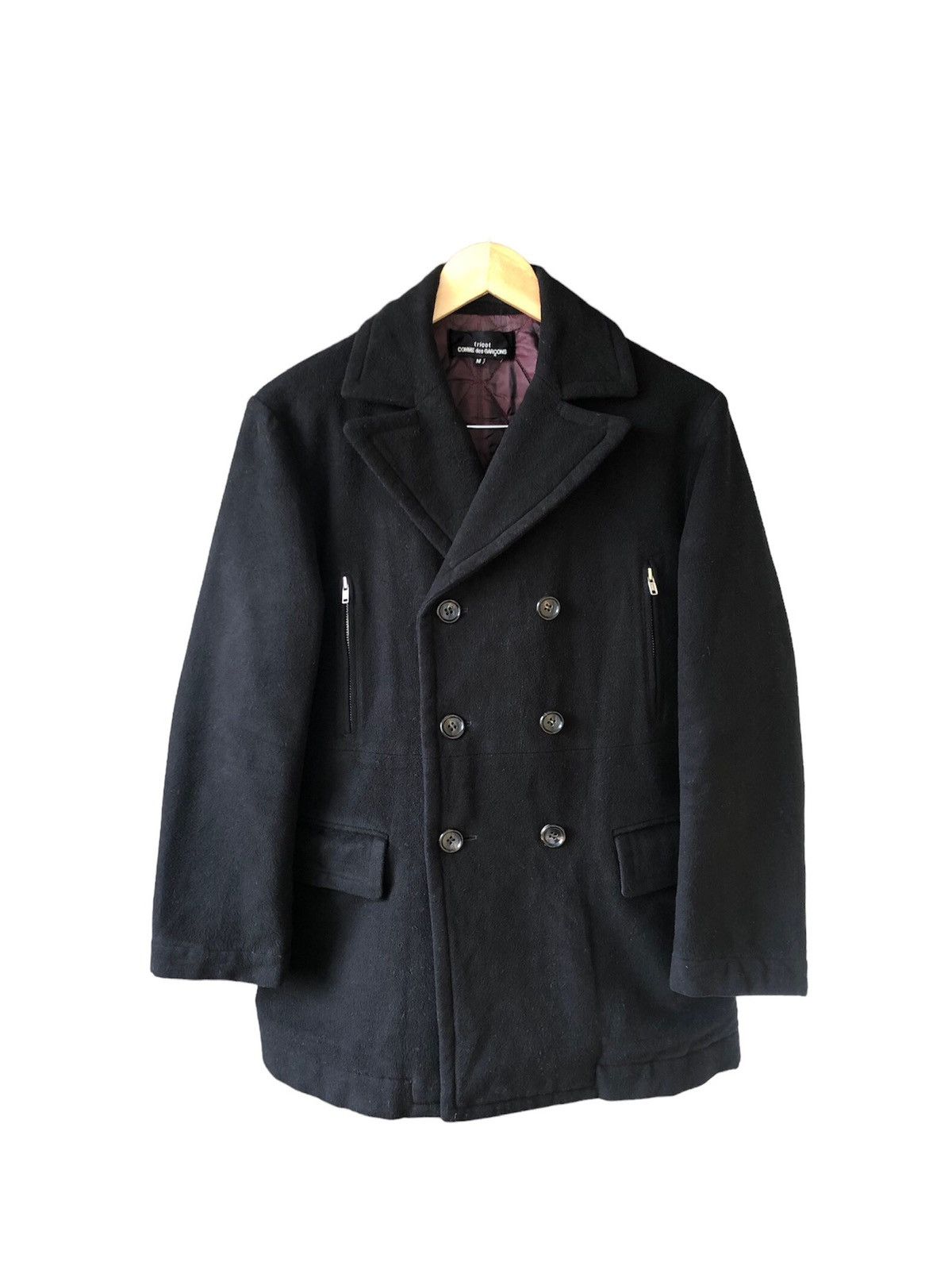 Comme des Garcons 🥷 Comme des Garcons Fleece Winter Pea Coat Jacket Size M / US 6-8 / IT 42-44 - 1 Thumbnail