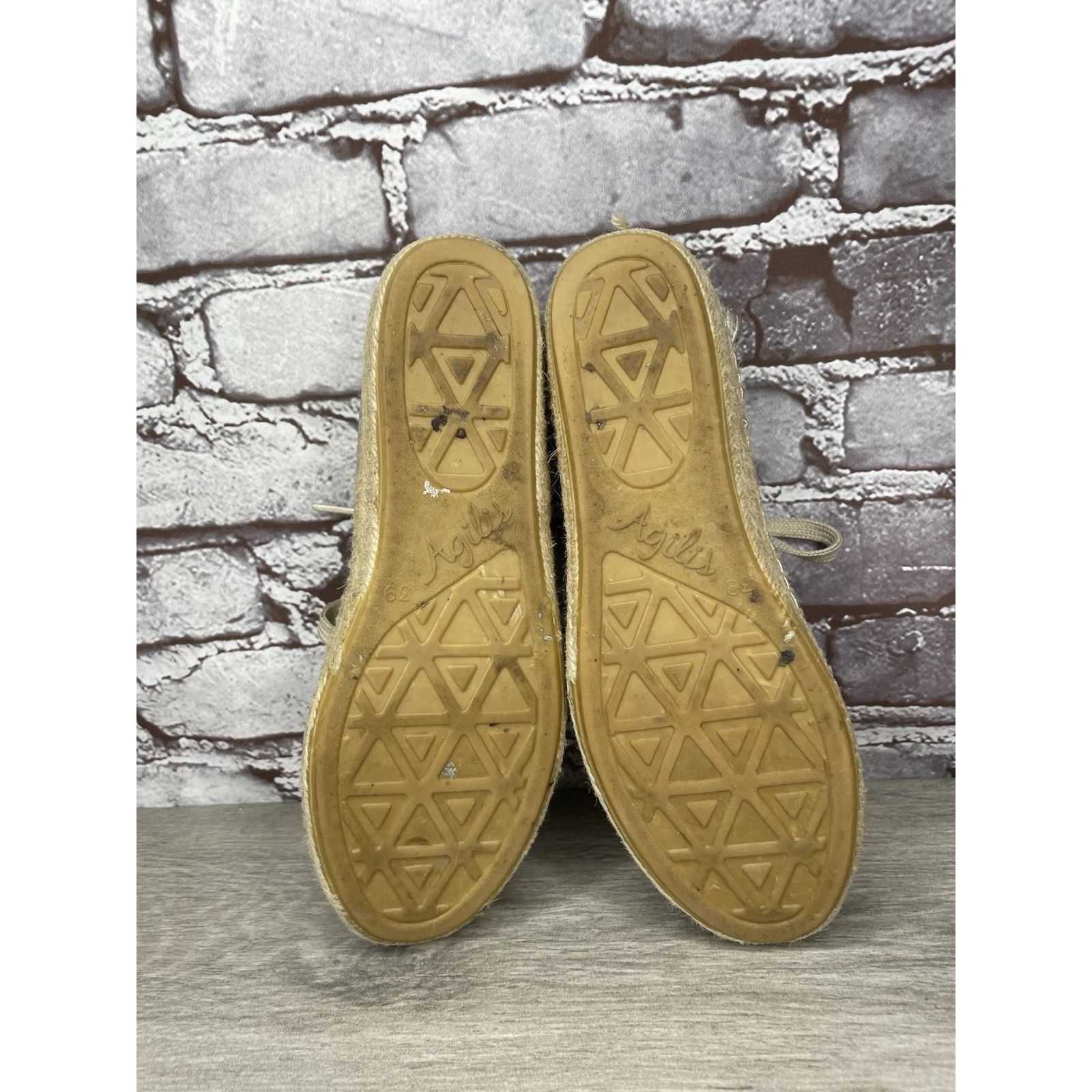 Other Maypol Silver Leather Espadrilles Casual Lace Up Shoes Women Size US 7.5 / IT 37.5 - 6 Thumbnail