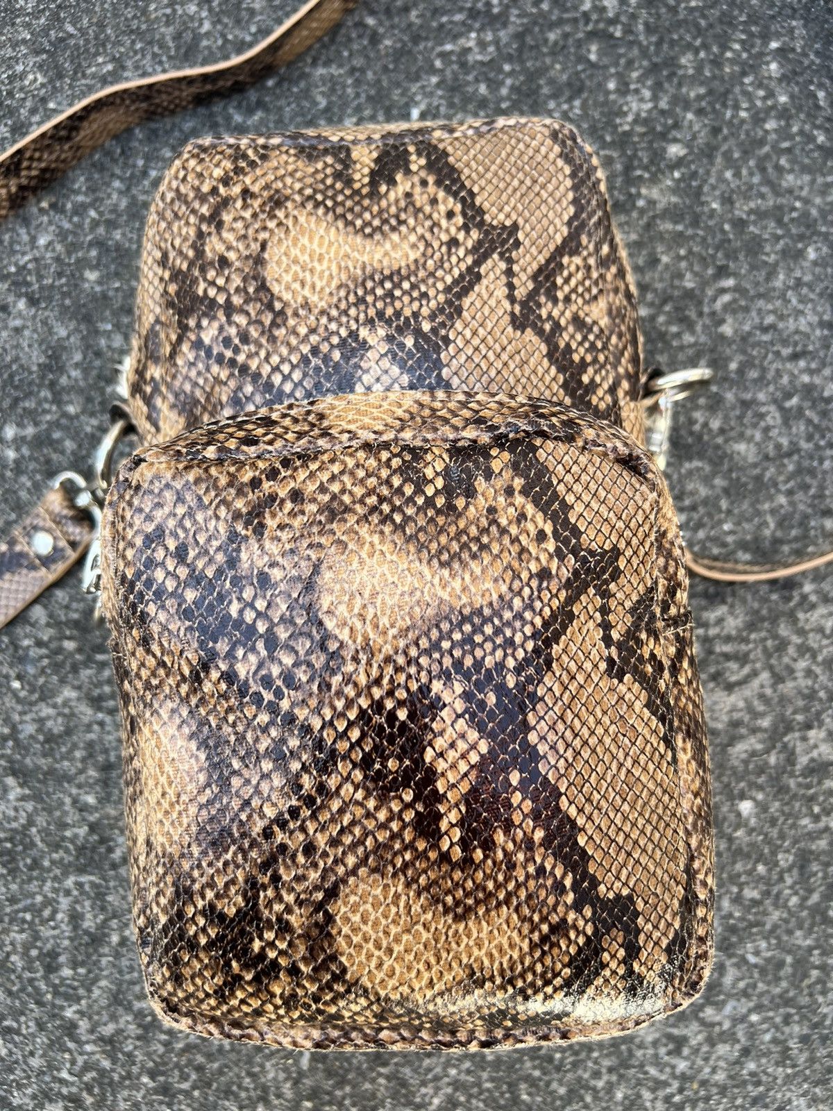 Leather Control Freak Japan Snake Skin Leather Sling Bag Size ONE SIZE - 11 Thumbnail