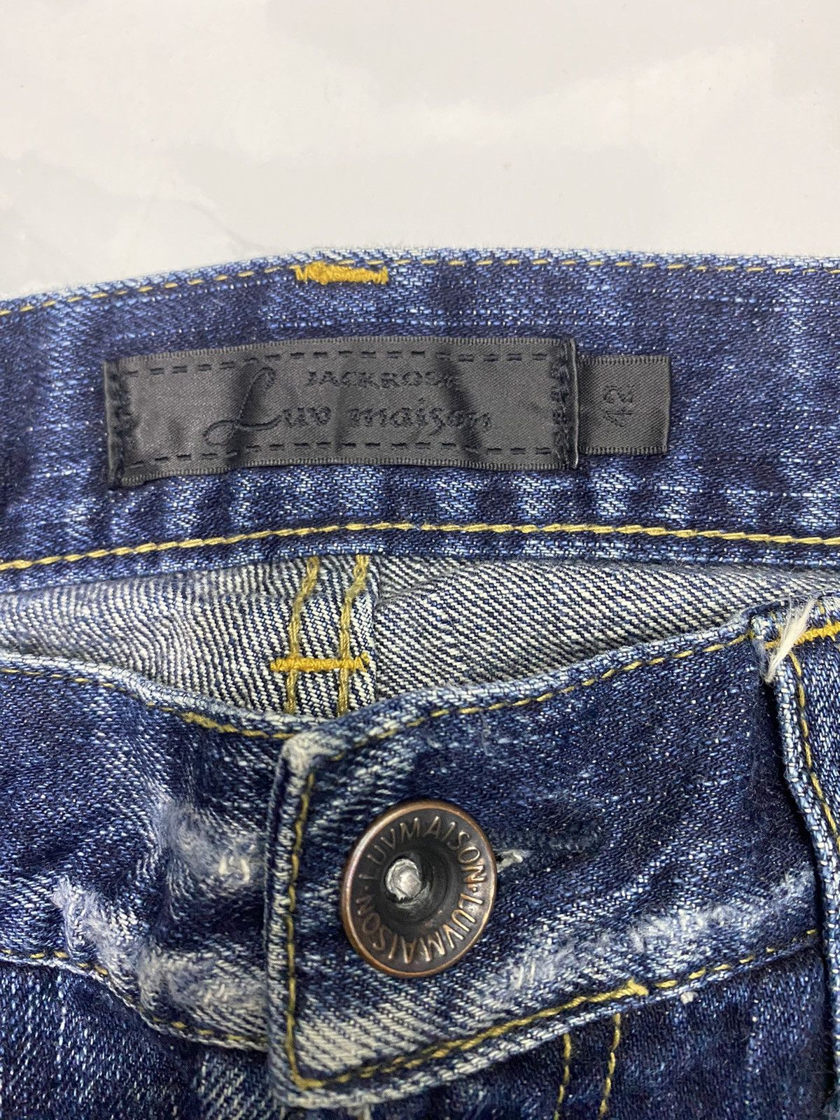 Hysteric Glamour 🔥JACK ROSE DISTRESSED DENIM PATCHWORK DENIM JEANS Size US 29 - 10 Thumbnail