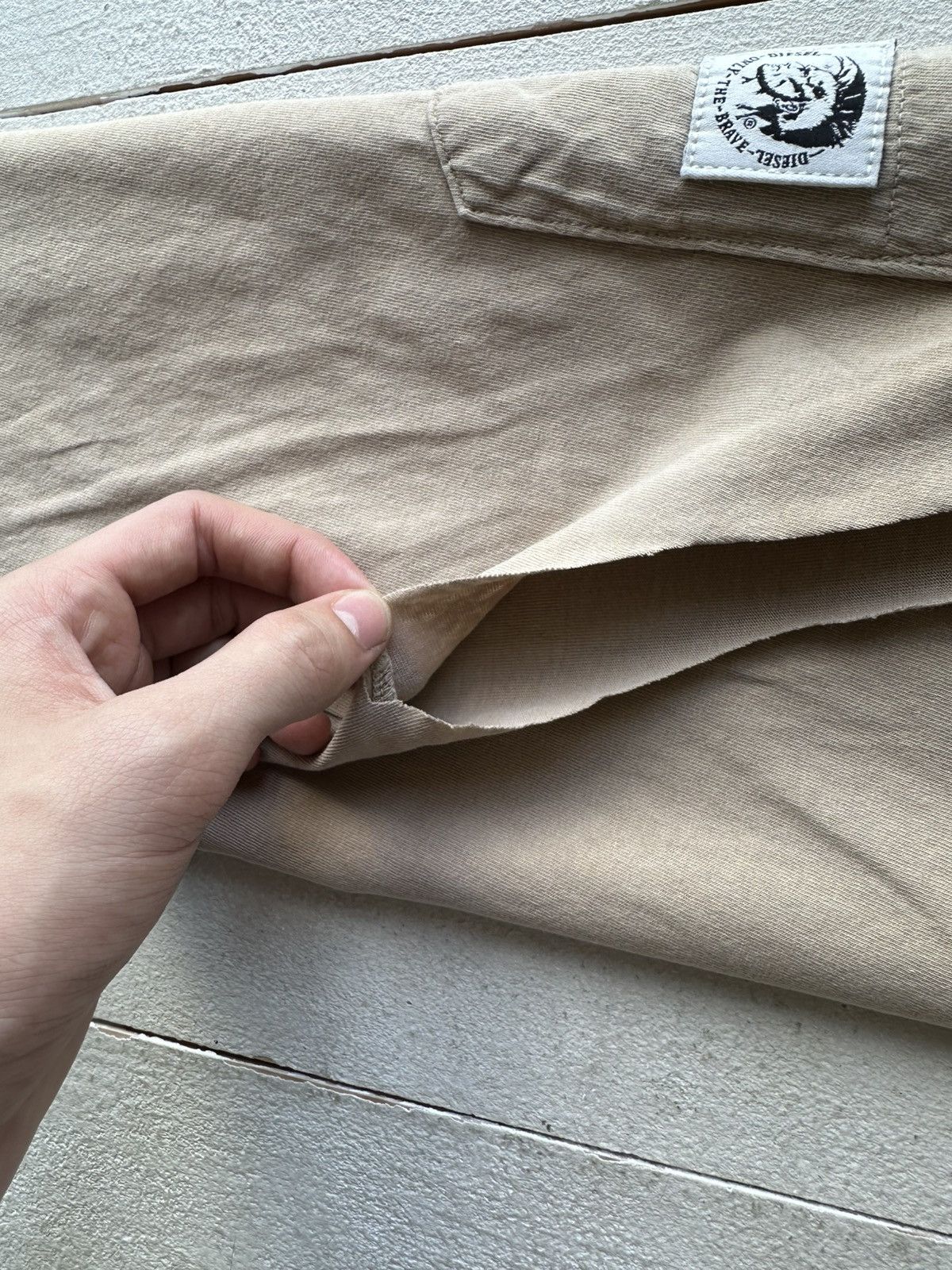 Diesel CRAZY🚨 DIESEL AVANT GARDE Y2K POCKET TANK TOP MEN BEIGE Size US M / EU 48-50 / 2 - 12 Thumbnail