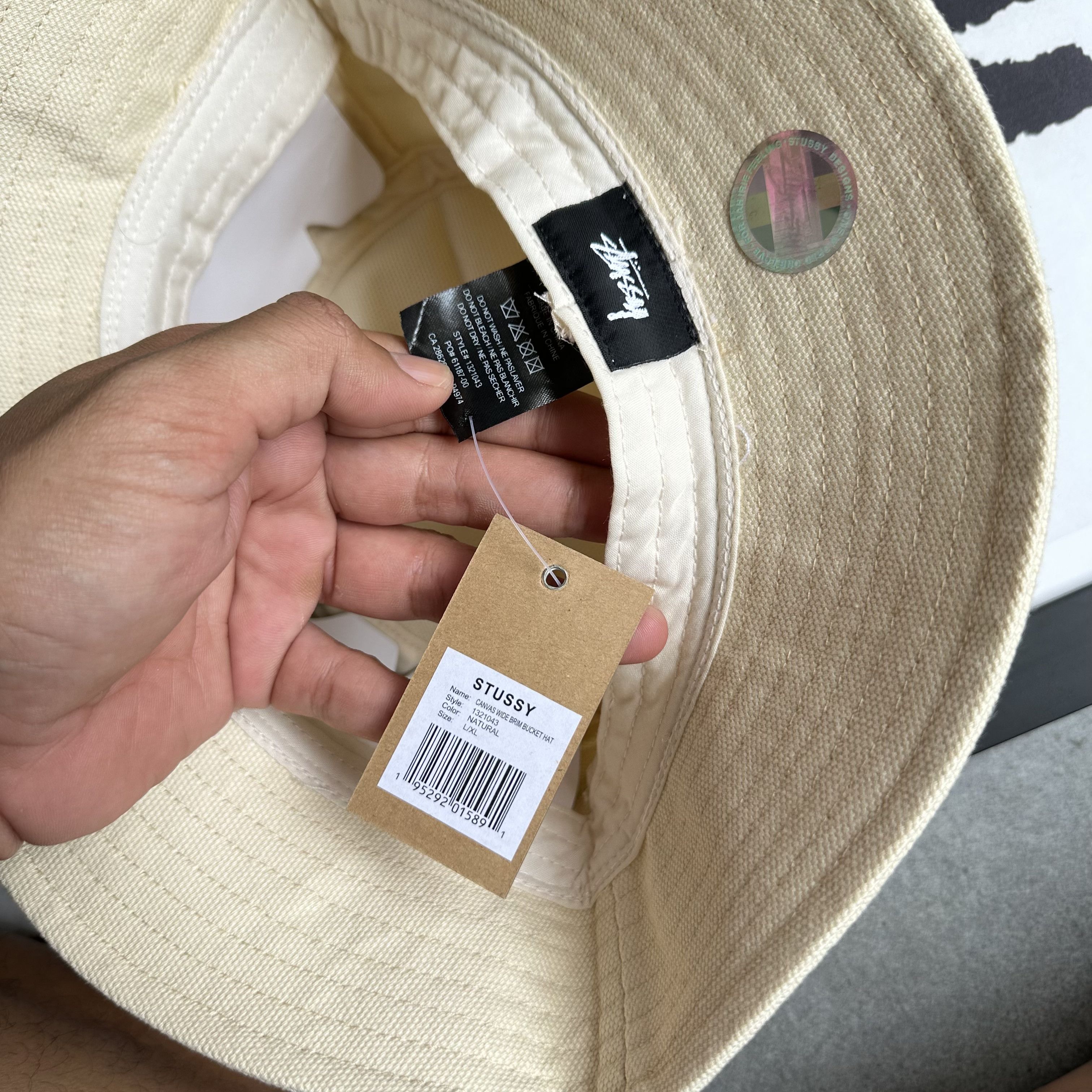 Stussy STUSSY CANVAS WIDE BRIM BUCKET HAT L/XL Size ONE SIZE - 3 Thumbnail