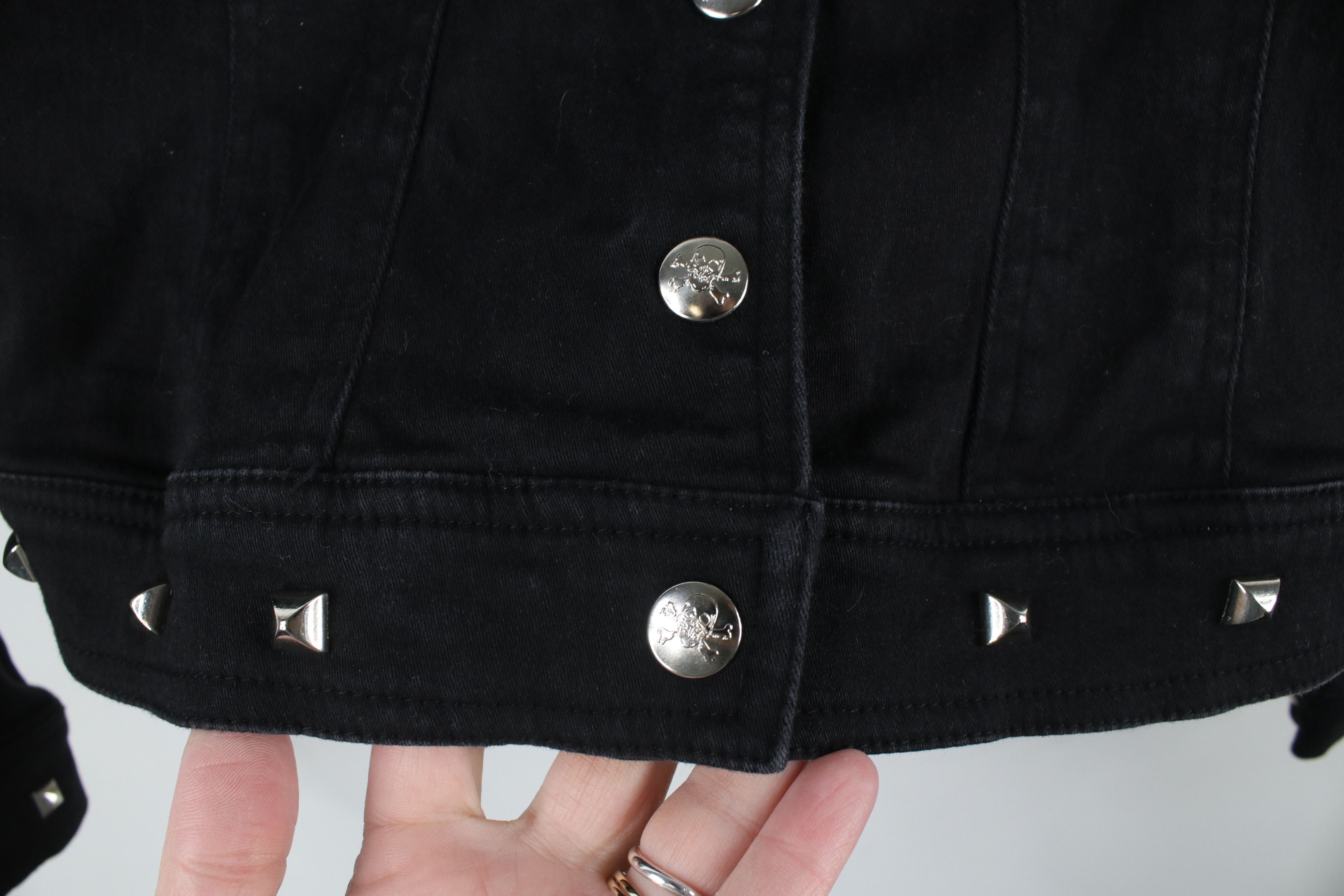 Vintage Vintage 90s Y2K Tripp NYC Gothic Rave Studded Denim Jacket Size M / US 6-8 / IT 42-44 - 5 Thumbnail