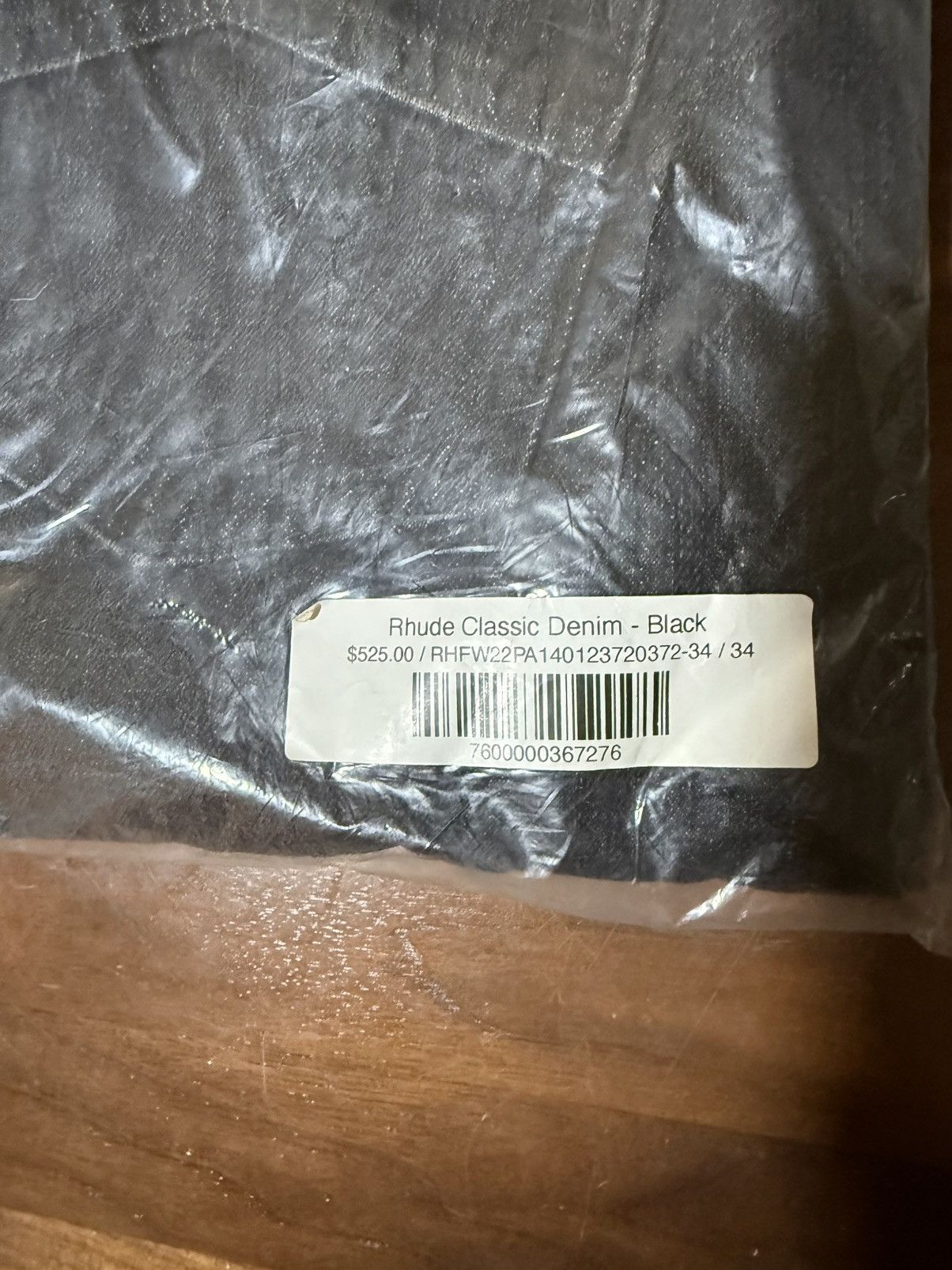 Rhude RHUDE Classic Denim Black Jeans Logo Men’s Size 34 Stretch Size US 34 / EU 50 - 7 Thumbnail
