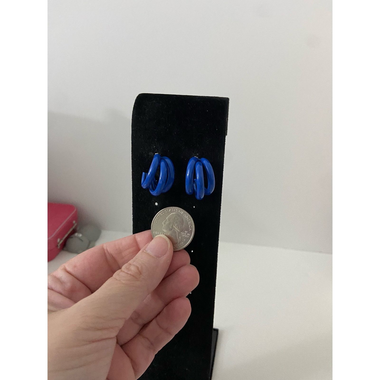 Other Blue hoop earrings Size ONE SIZE - 2 Thumbnail