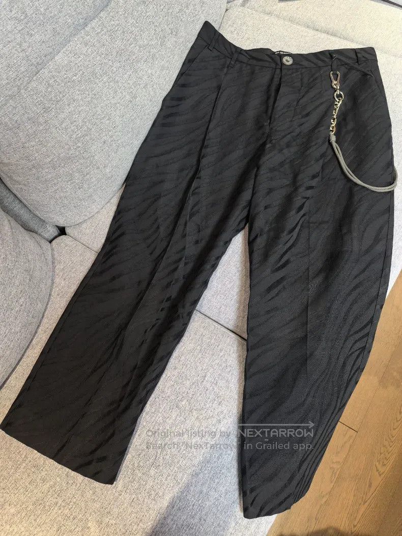 Song For The Mute Song For The Mute Black textured men's pants Size US 32 / EU 48 - 1 Thumbnail