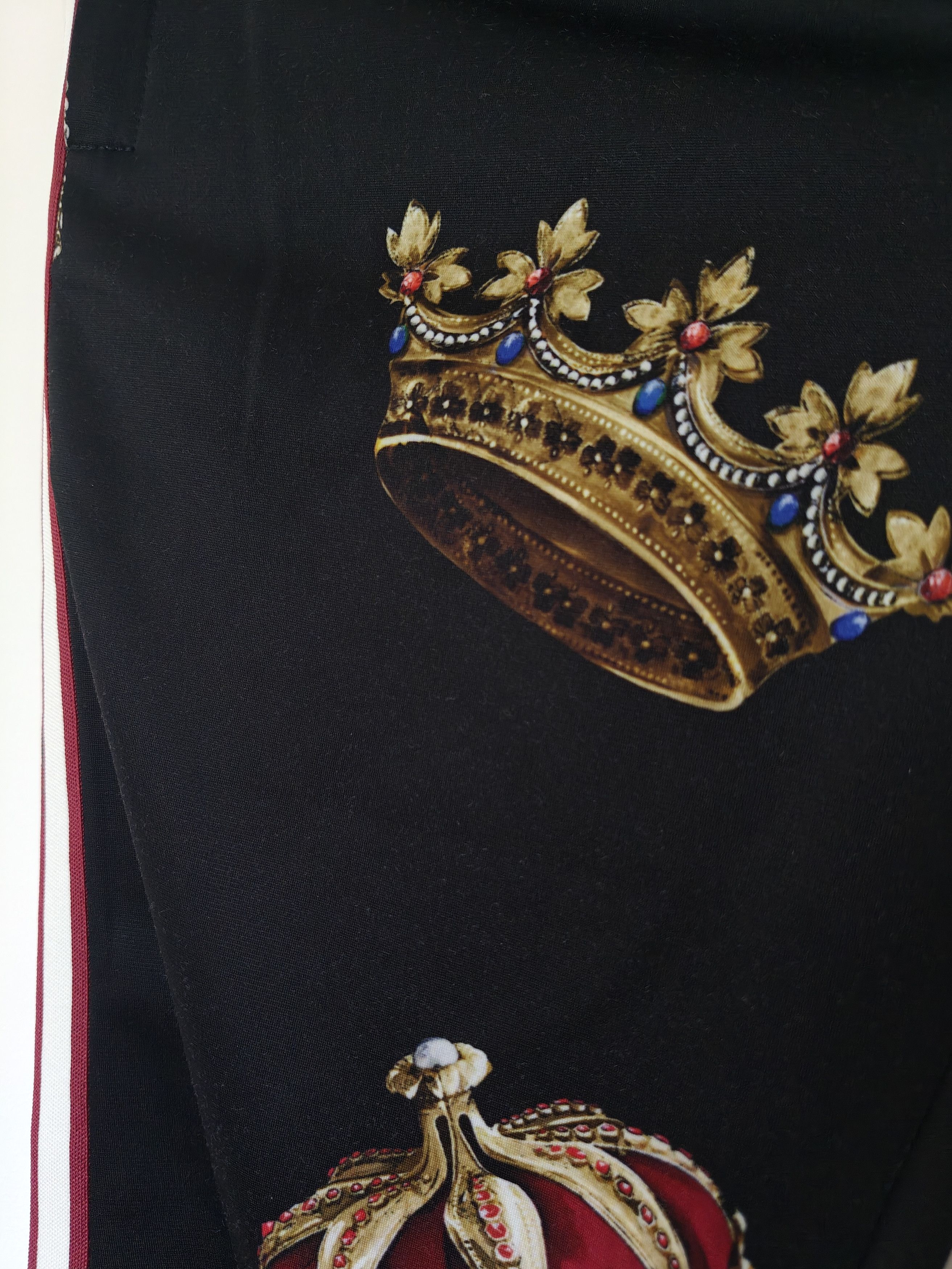 Dolce & Gabbana Dolce & Gabbana Crown Motif Printed Track Pants Size US 30 / EU 46 - 12 Thumbnail