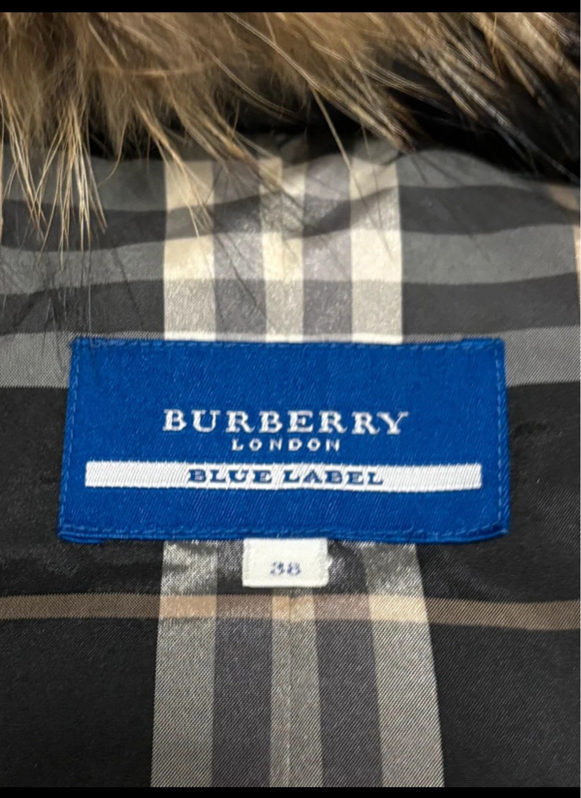 Burberry Burberry Blue Label black fur hood puffer down jacket Size US XS / EU 42 / 0 - 8 Thumbnail