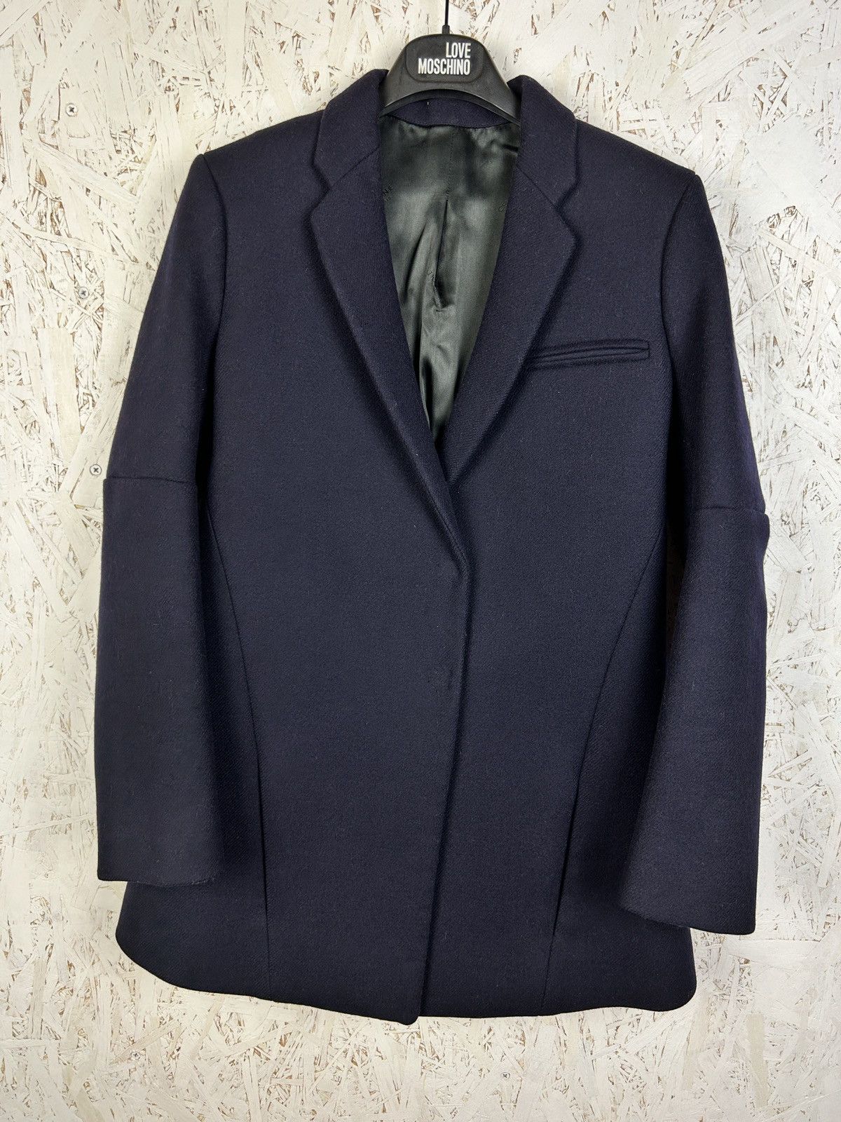 Celine Celine Fit And Flare Tailored Pleated Back Wool Coat Black Size XS / US 0-2 / IT 36-38 - 1 Thumbnail
