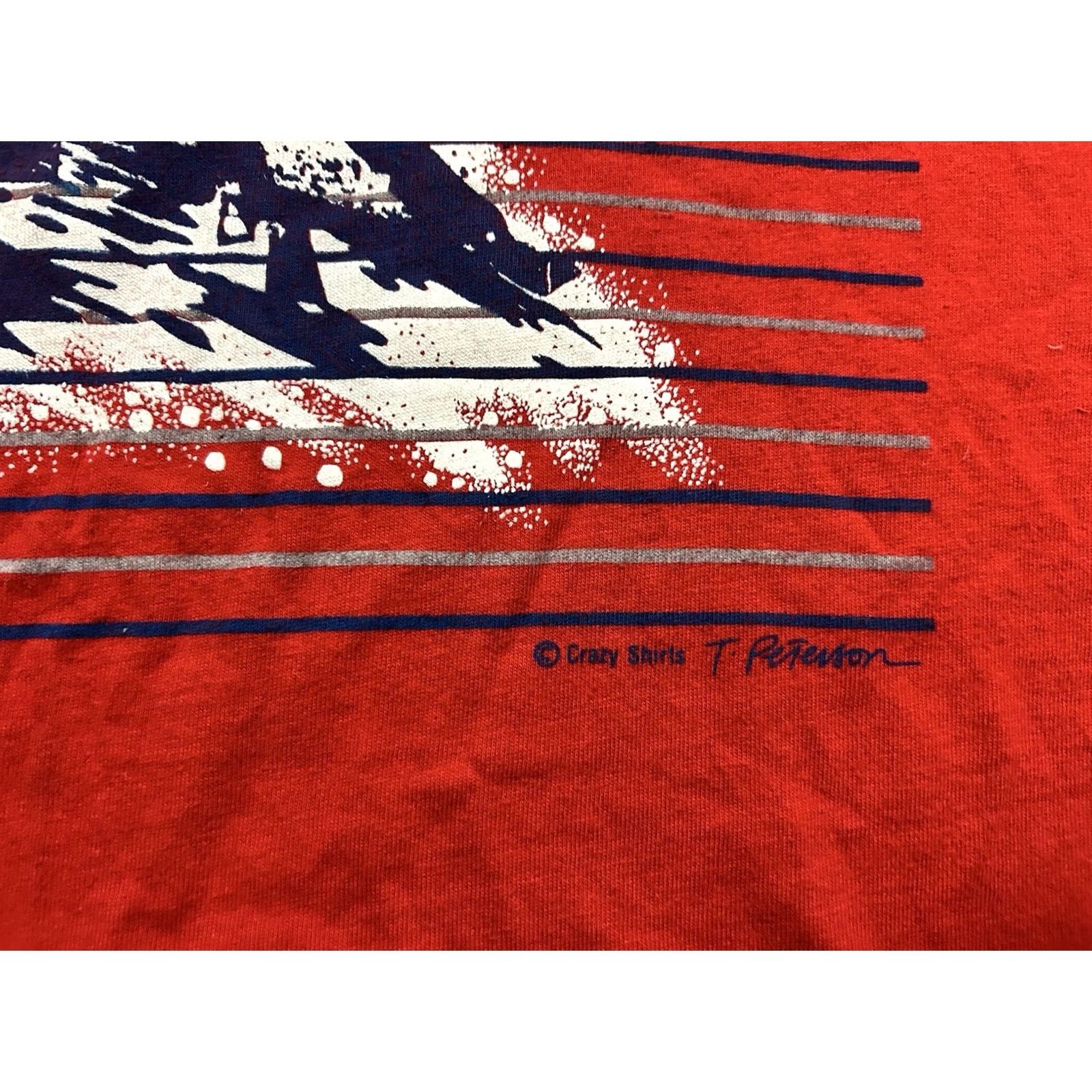Vintage VINTAGE Crazy Shirts Hawaii downhill skier T-Shirt Men L Red Short Sleeve Cotton 90s USA Ski Mens Size US L / EU 52-54 / 3 - 4 Thumbnail