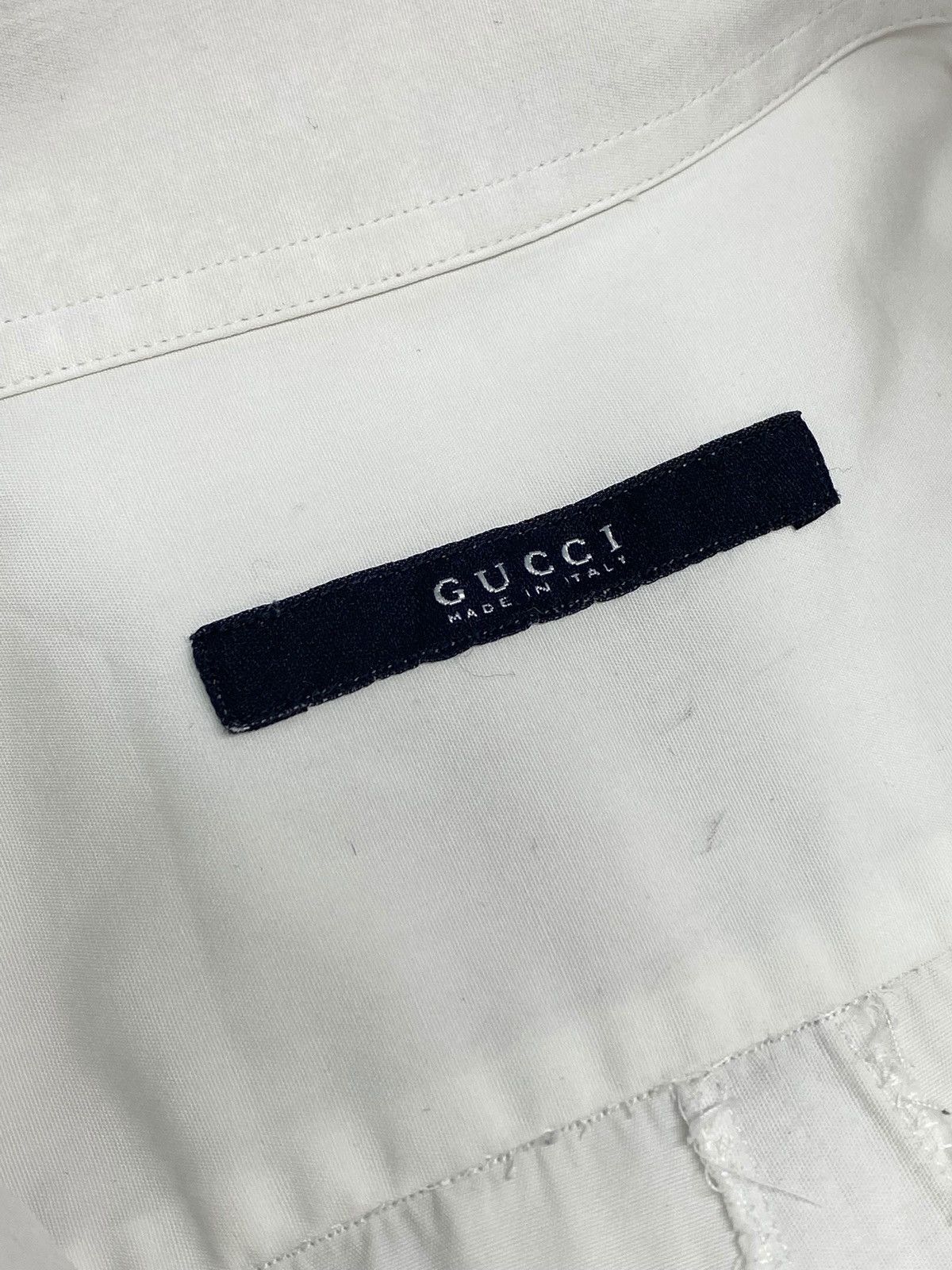 Gucci Vintage Gucci White Button Up Dress Shirt Rare Size US M / EU 48-50 / 2 - 17 Thumbnail