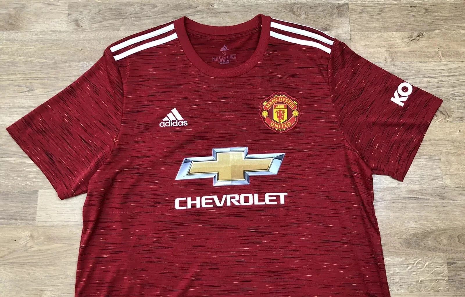 Adidas MANCHESTER UNITED 2020 2021 HOME JERSEY SOCCER MENS Size US XL / EU 56 / 4 - 2 Thumbnail