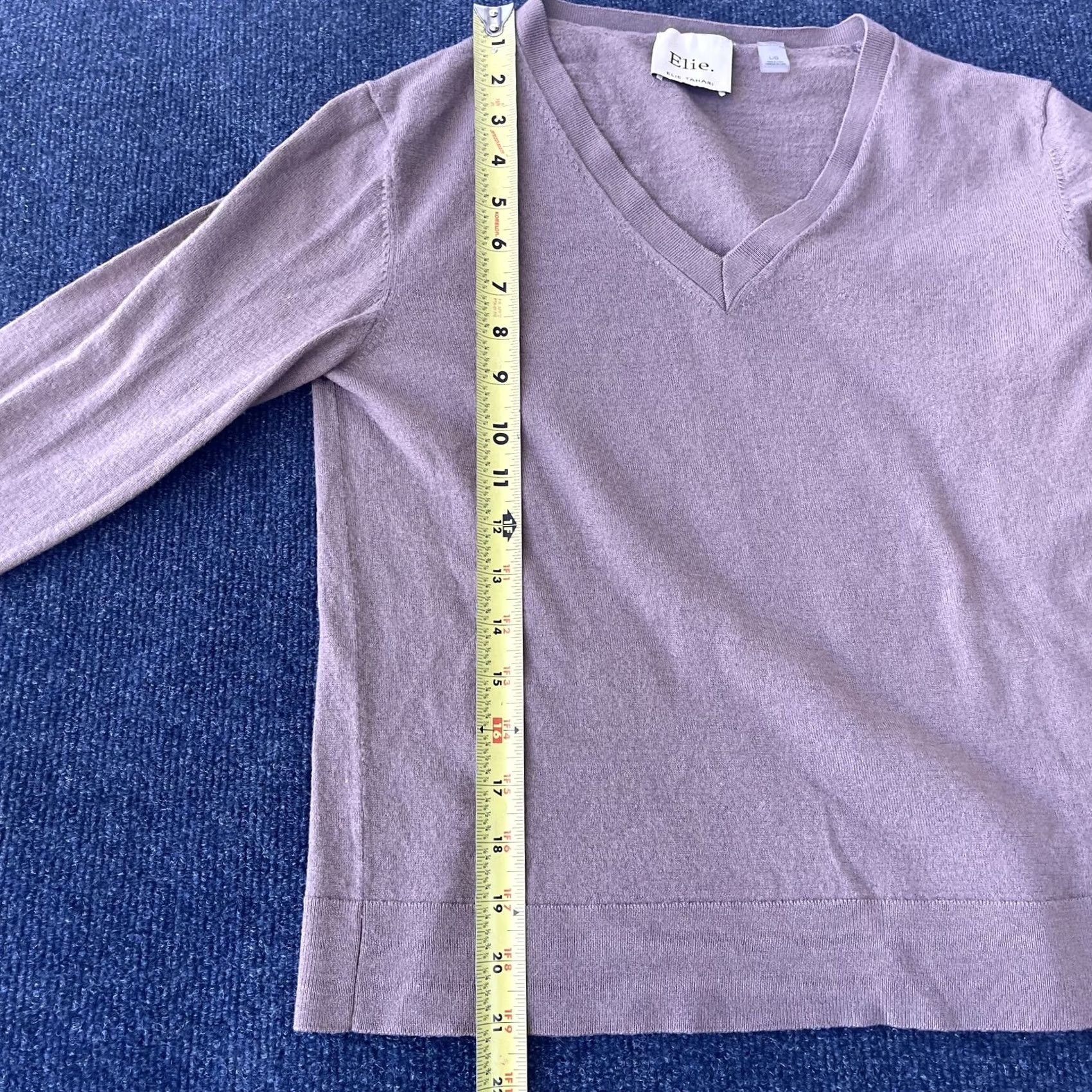 Elie Tahari Elie Tahari Sweater Womens Large Brown V Neck Long Sleeve Lightweight Pullover Size L / US 10 / IT 46 - 6 Thumbnail