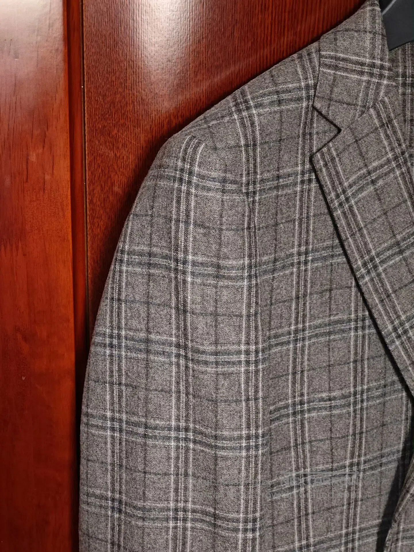 Alfredo Bannister Custom Italian Gray Wool Suit Jacket. Size US S / EU 44-46 / 1 - 3 Thumbnail