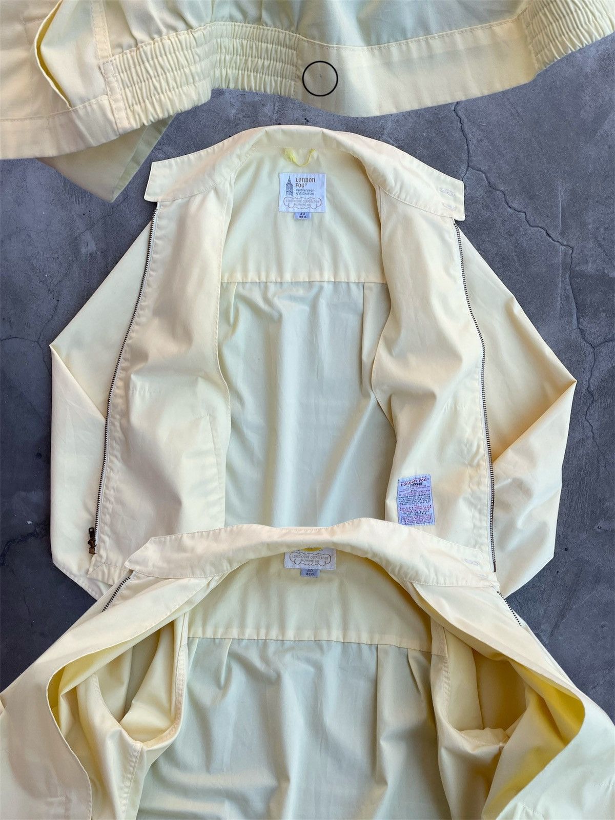 London Fog 1960s London Fog on Talon Zipper: Vintage Pastel Yellow Jack Size US M / EU 48-50 / 2 - 11 Thumbnail
