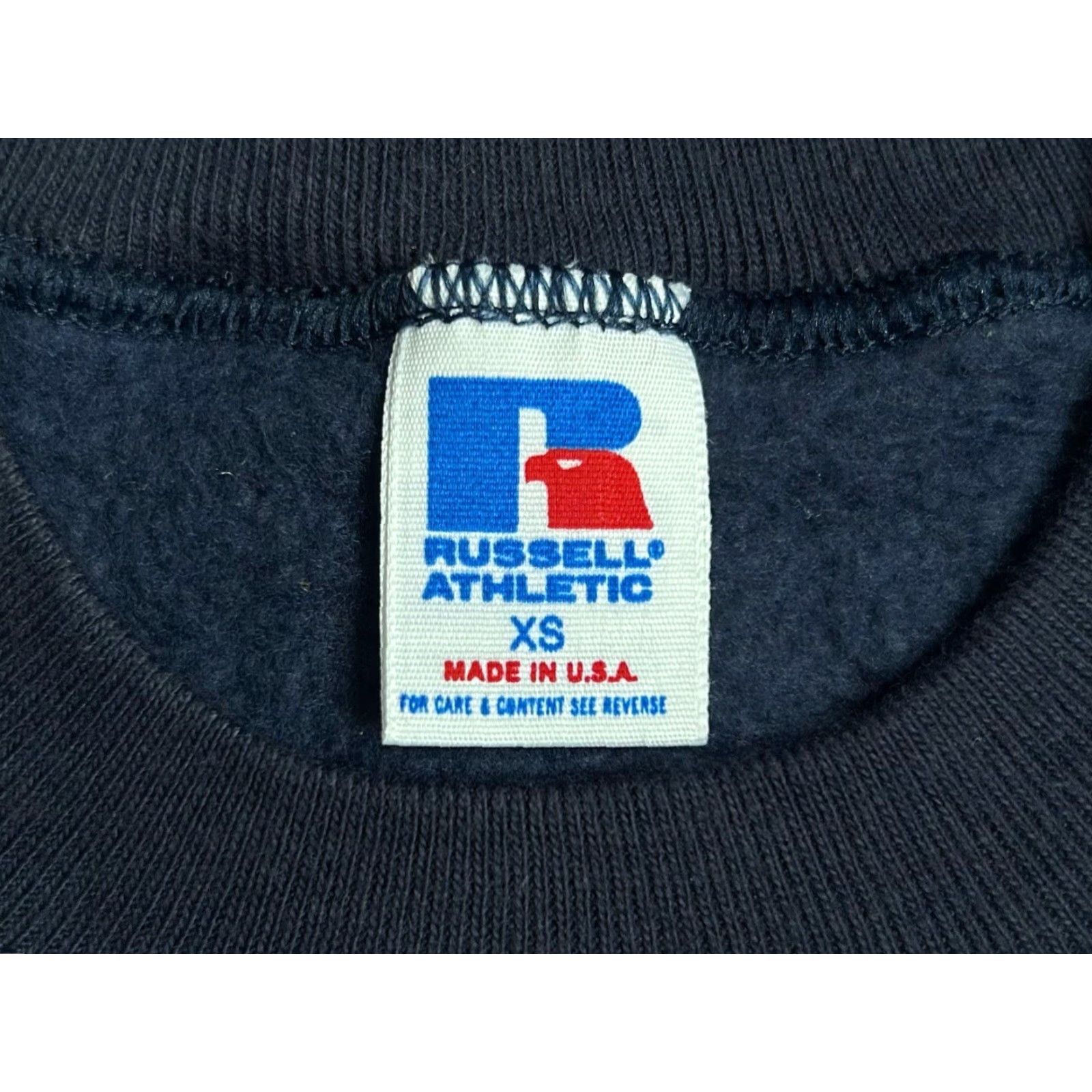 Russell Athletic VINTAGE Russell Athletic Sweatshirt Mens XS Navy Blue USA Made 80s Crewneck Pullover Cotton Blend NWT NOS Long Sleeve Redefined Size US XS / EU 42 / 0 - 6 Thumbnail