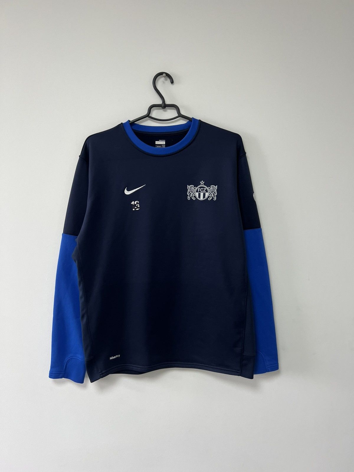 Nike Fc Zurich 2009/2010 Player Issues Sweatshirt Nike Blue sz L Size US L / EU 52-54 / 3 - 2 Thumbnail