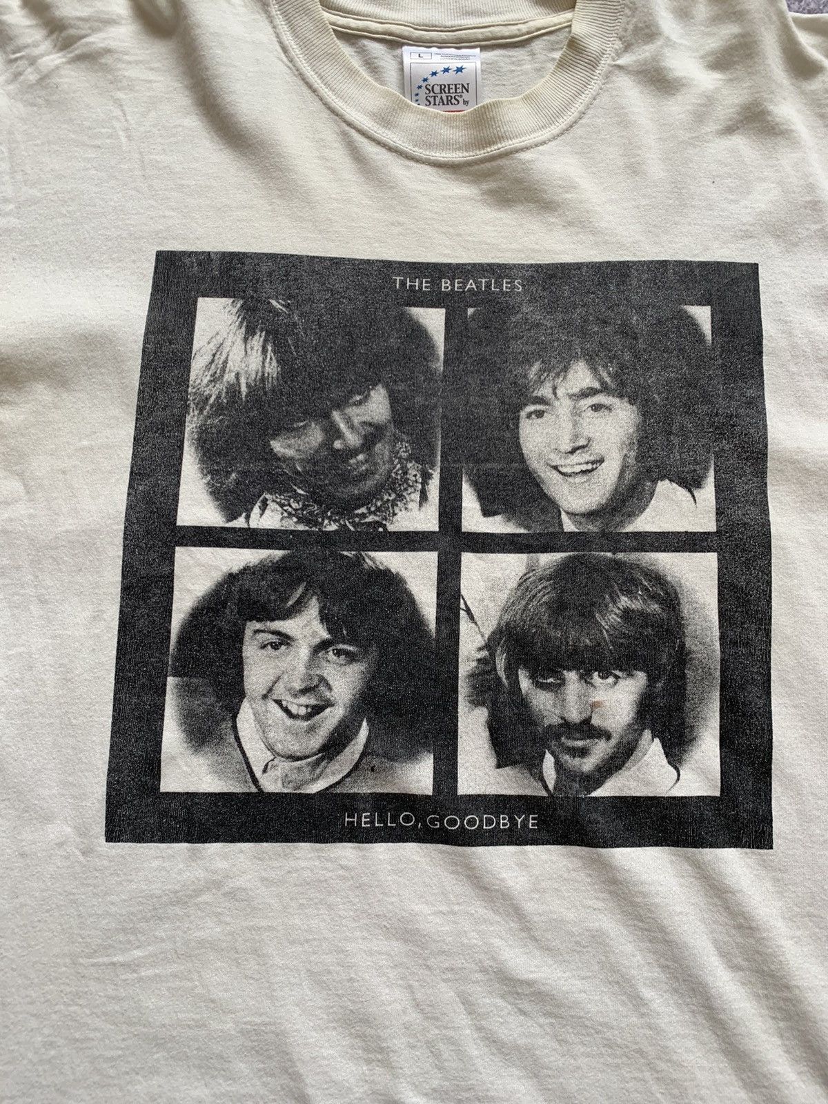 Band Tees × Vintage 🔥VINTAGE THE BEATLES 90s HELLO , GOODBYE TEE Size US L / EU 52-54 / 3 - 4 Thumbnail