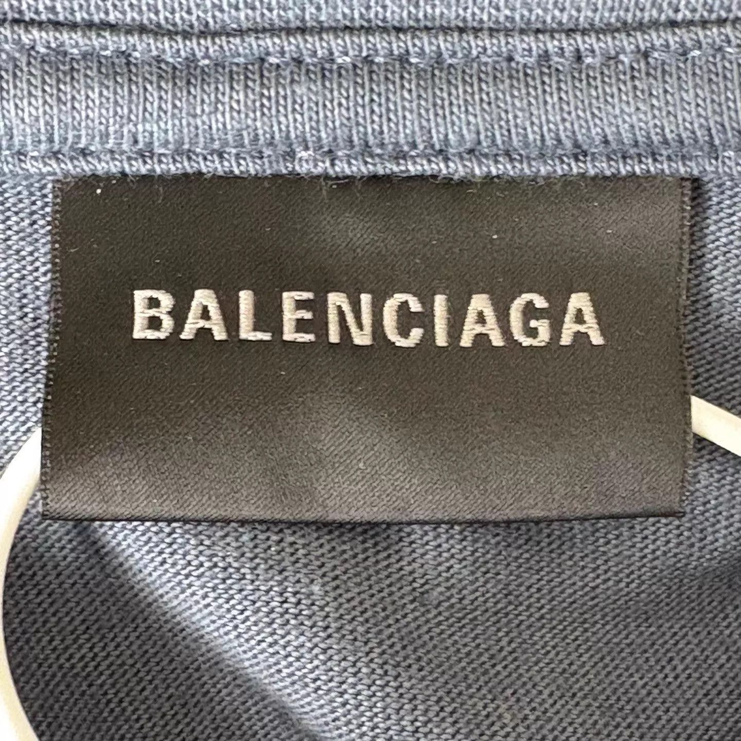 Balenciaga Balenciaga BLCG Splatter Logo Casual SS Tee Blue M Size M / US 6-8 / IT 42-44 - 3 Thumbnail