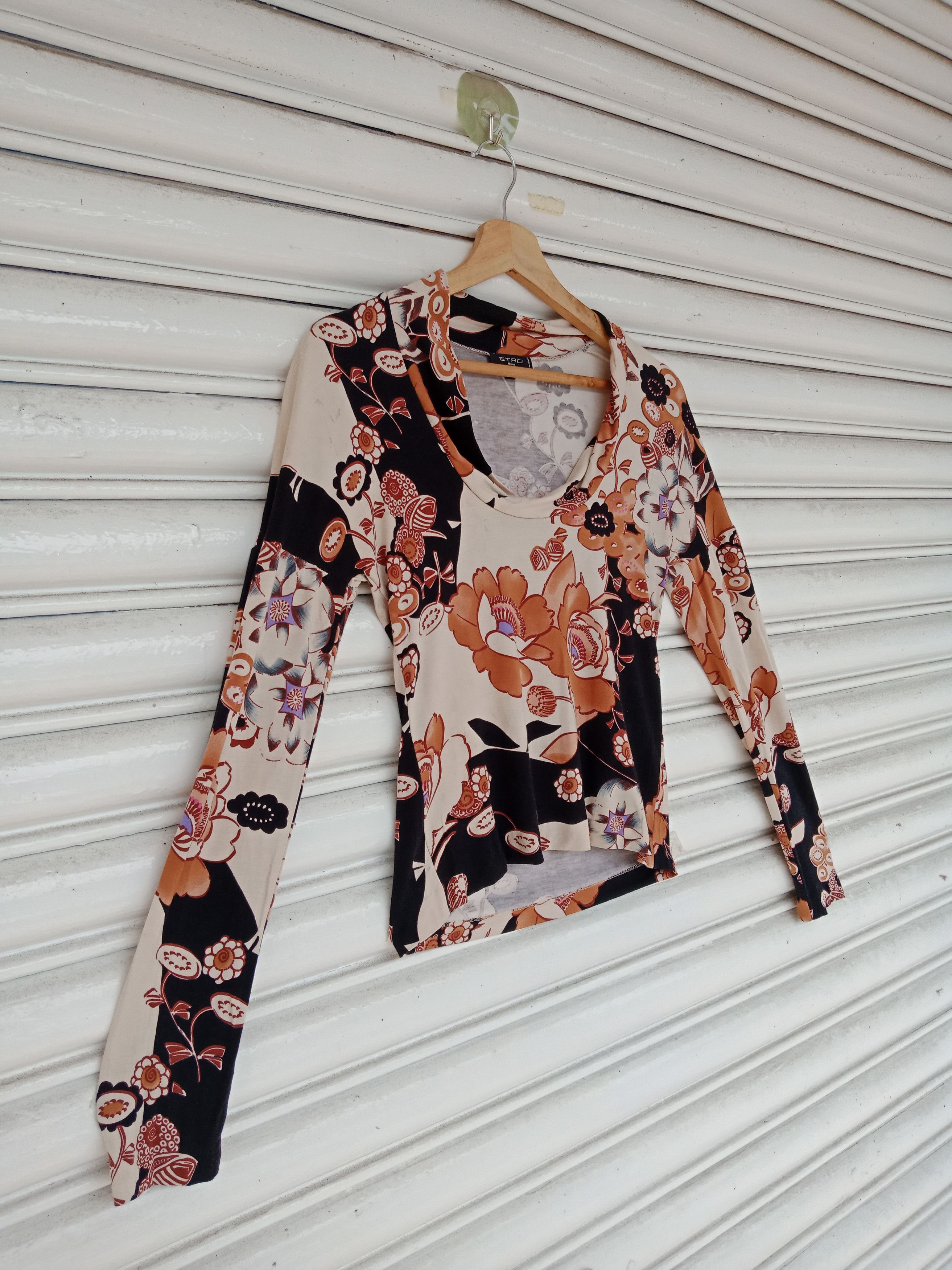 Etro × KMRii Etro Viscose Elasthane Flowers Made in Italy Size US S / EU 44-46 / 1 - 4 Thumbnail