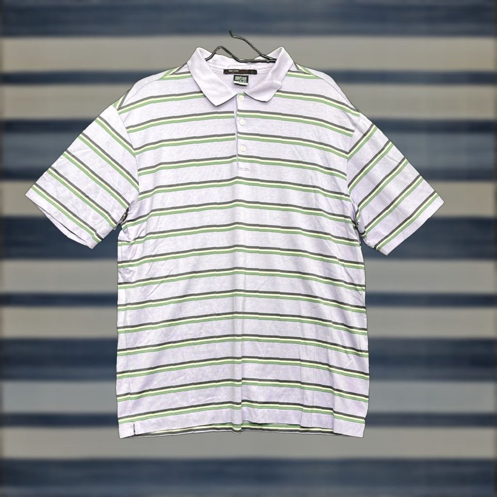 Nike Nike Polo Shirt Mens Large Striped Purple Golf Outdoor Beach Comfort Tiger Woods Size US L / EU 52-54 / 3 - 1 Thumbnail