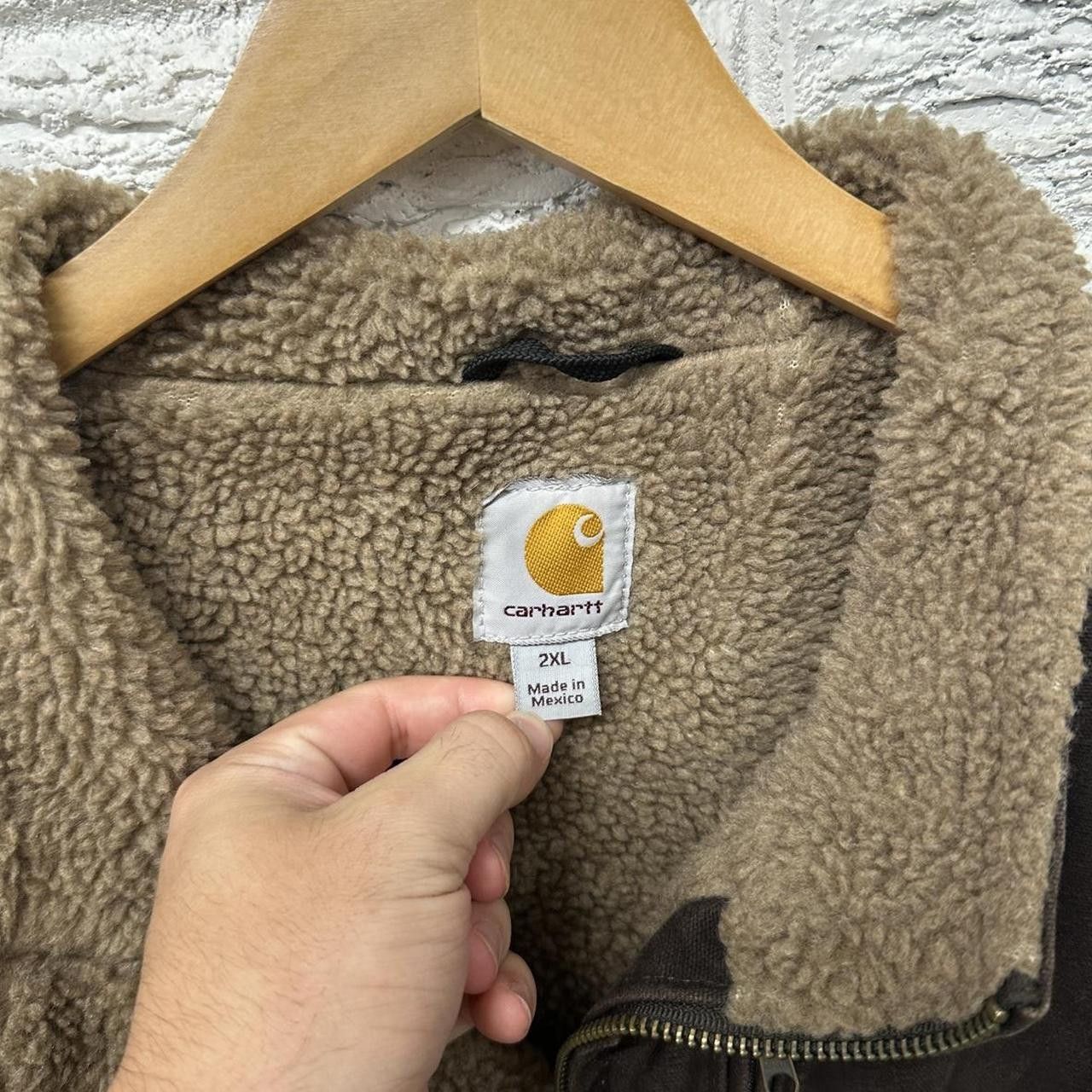 Carhartt Vintage Carhartt Sherpa Lined Brown Canvas Vest XXL Size US XXL / EU 58 / 5 - 4 Thumbnail