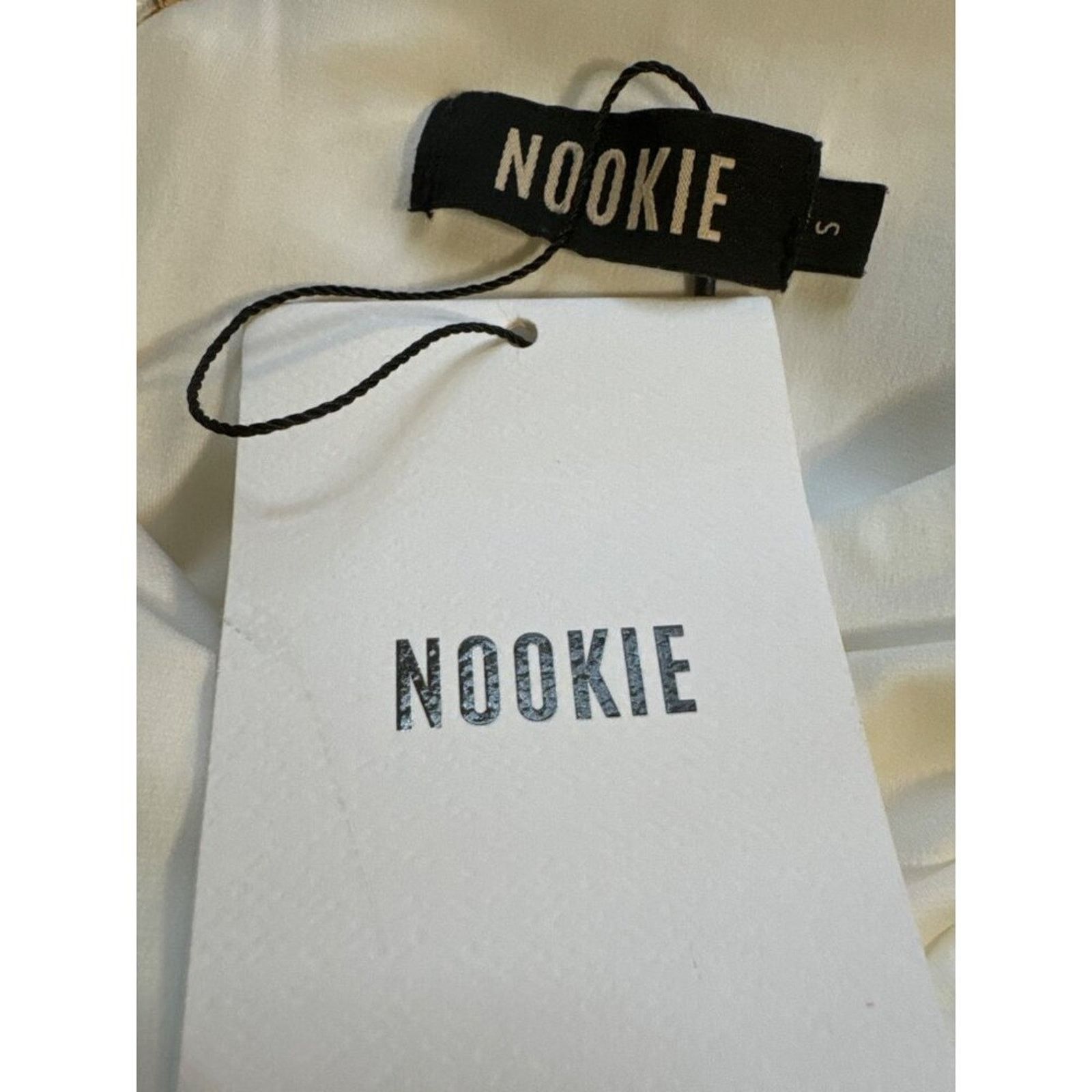 Other Nookie Riley Ring Midi Dress Ivory Lined Ruched Small Size S / US 4 / IT 40 - 12 Thumbnail