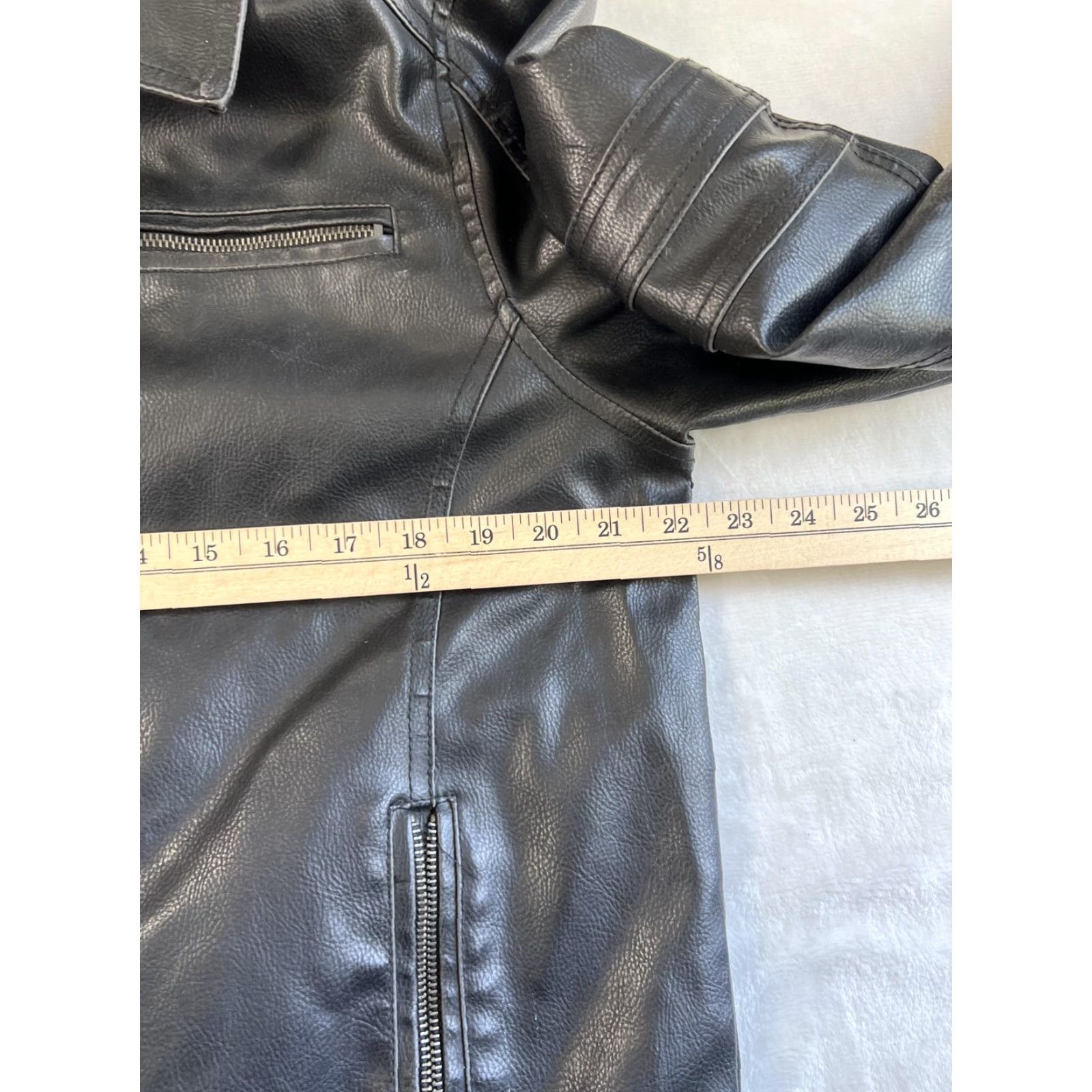 Route 66 VINTAGE Route 66 Jacket Mens M Black Faux Leather Motorcycle Lined Zip Y2K Size US M / EU 48-50 / 2 - 6 Thumbnail