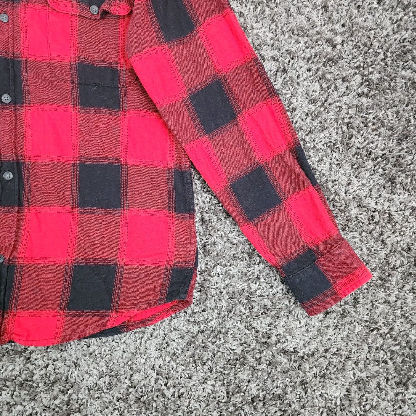 Old Navy VINTAGE Old Navy Womens Red Black Plaid Long Sleeve Button-Up Flannel Size 2XL Womens Size XXL / US 16-18 / IT 52-54 - 2 Thumbnail