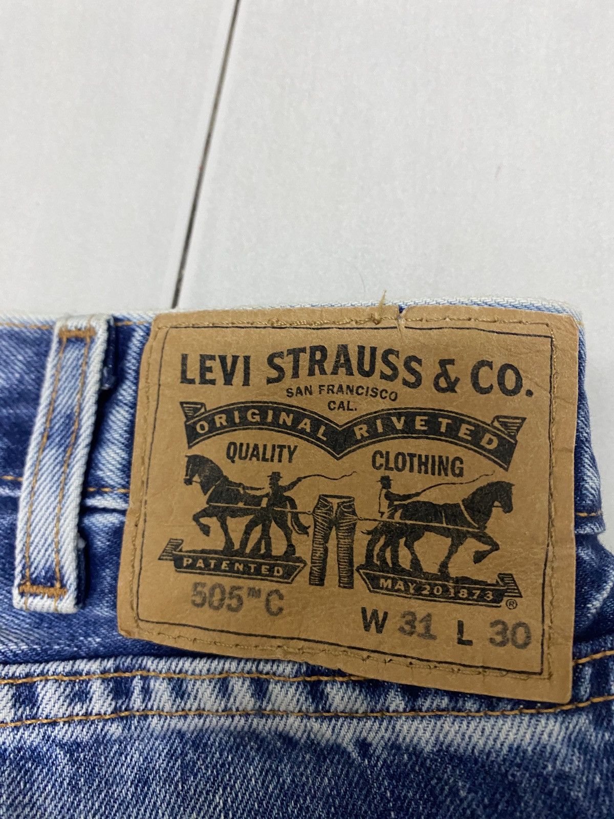 Levi's × Levi's Vintage Clothing LEVIS 505 ACID WASH ORANGE TAB JEANS Size US 31 - 9 Thumbnail