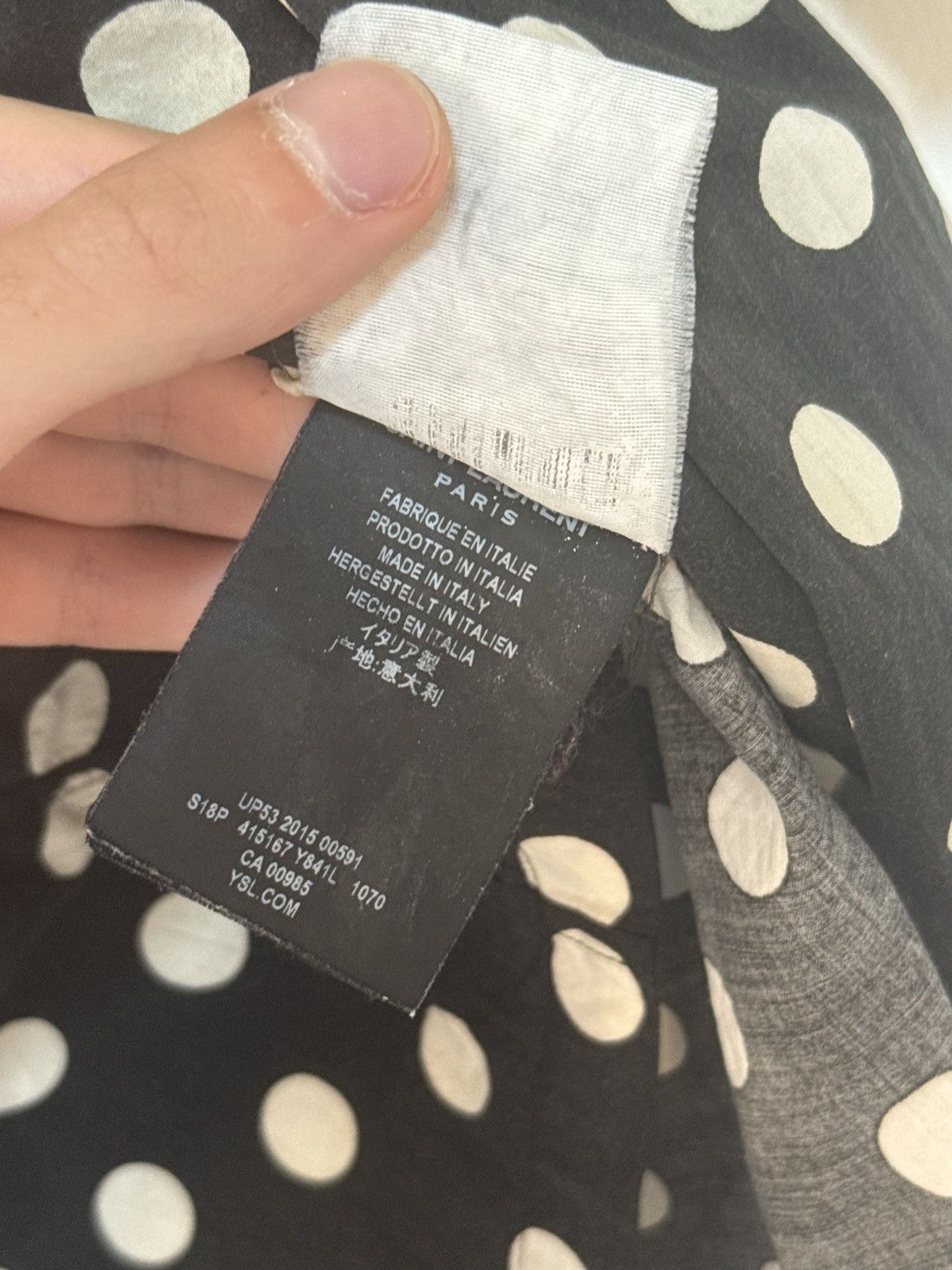 Saint Laurent Paris Saint Laurent Polka Dot Shirt Size US M / EU 48-50 / 2 - 6 Thumbnail