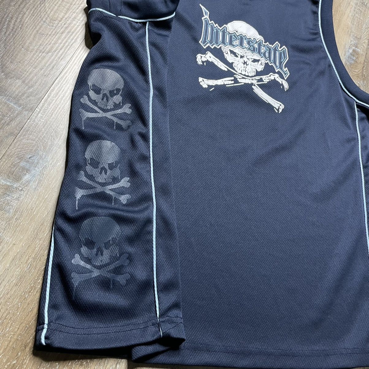 Vintage Interstate Vintage Y2K Basketball Jersey Mens Large Skull Size US L / EU 52-54 / 3 - 4 Thumbnail