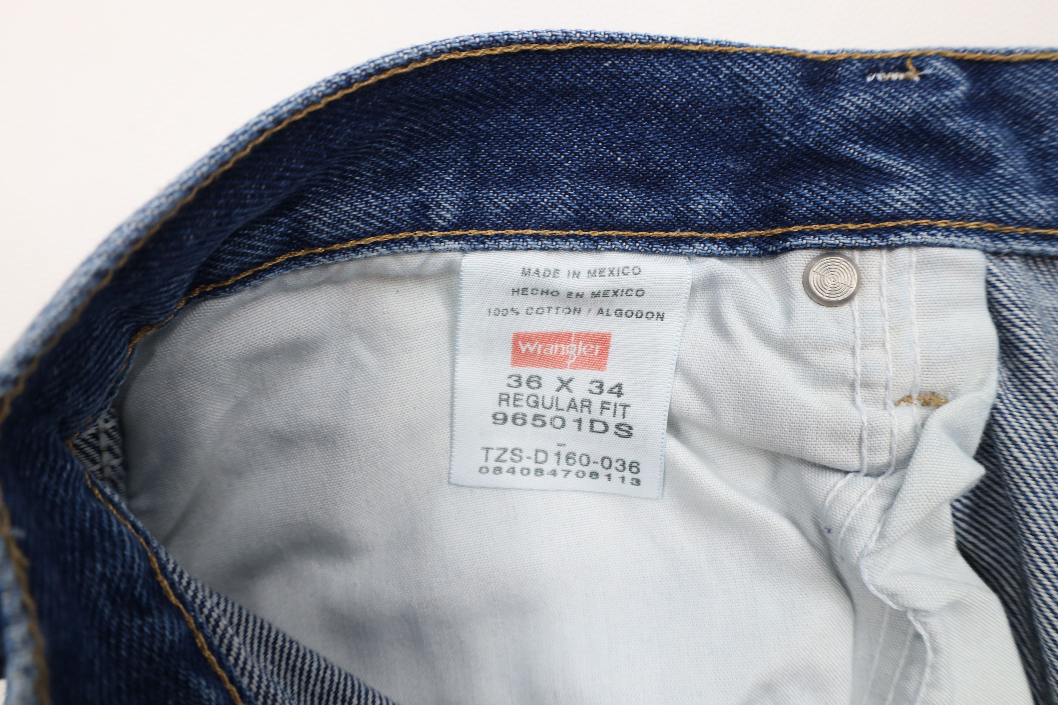 Vintage × Wrangler Deadstock Vintage Y2K Wrangler Straight Leg Denim Jeans Blue Size US 36 / EU 52 - 6 Thumbnail