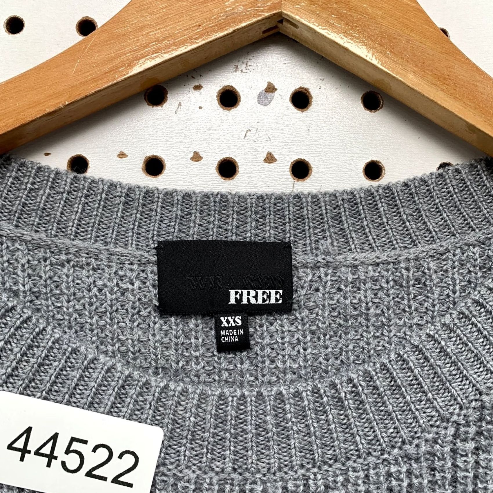 Vintage Wilfred Free Sweater Womens 2XS Gray Waffle Knit Merino Wool Size XXS / US 00 / IT 34 - 4 Thumbnail