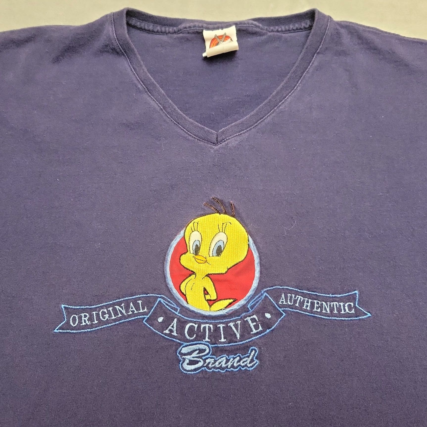 Vintage VINTAGE Looney Tunes T-Shirt Mens 2XL Purple Tweety Graphic 90s Freeze Made in USA Size US XXL / EU 58 / 5 - 2 Thumbnail
