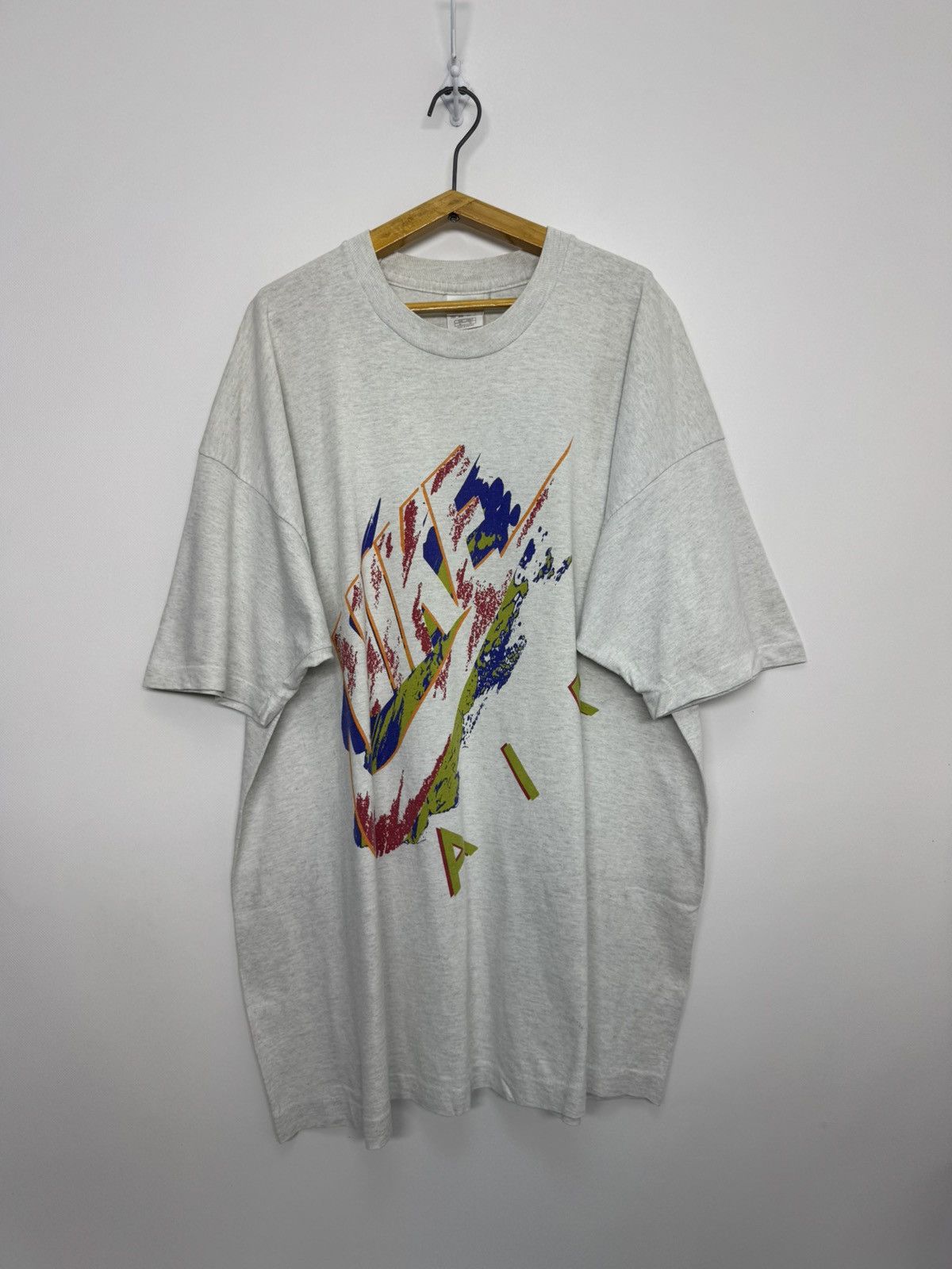Nike Vintage Y2k Nike Air 🤍 Spellout Big Logo Rare T-shirt 80’s Size US XL / EU 56 / 4 - 4 Thumbnail