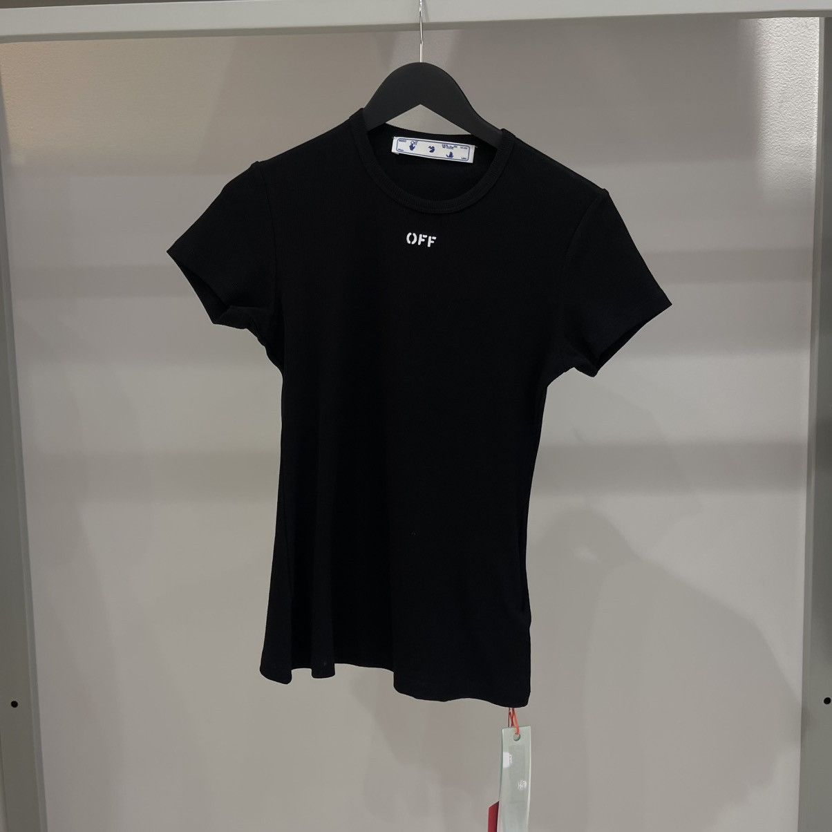 Off-White Off-White Stamp Rib Cropped Tee Size US XS / EU 42 / 0 - 1 Thumbnail