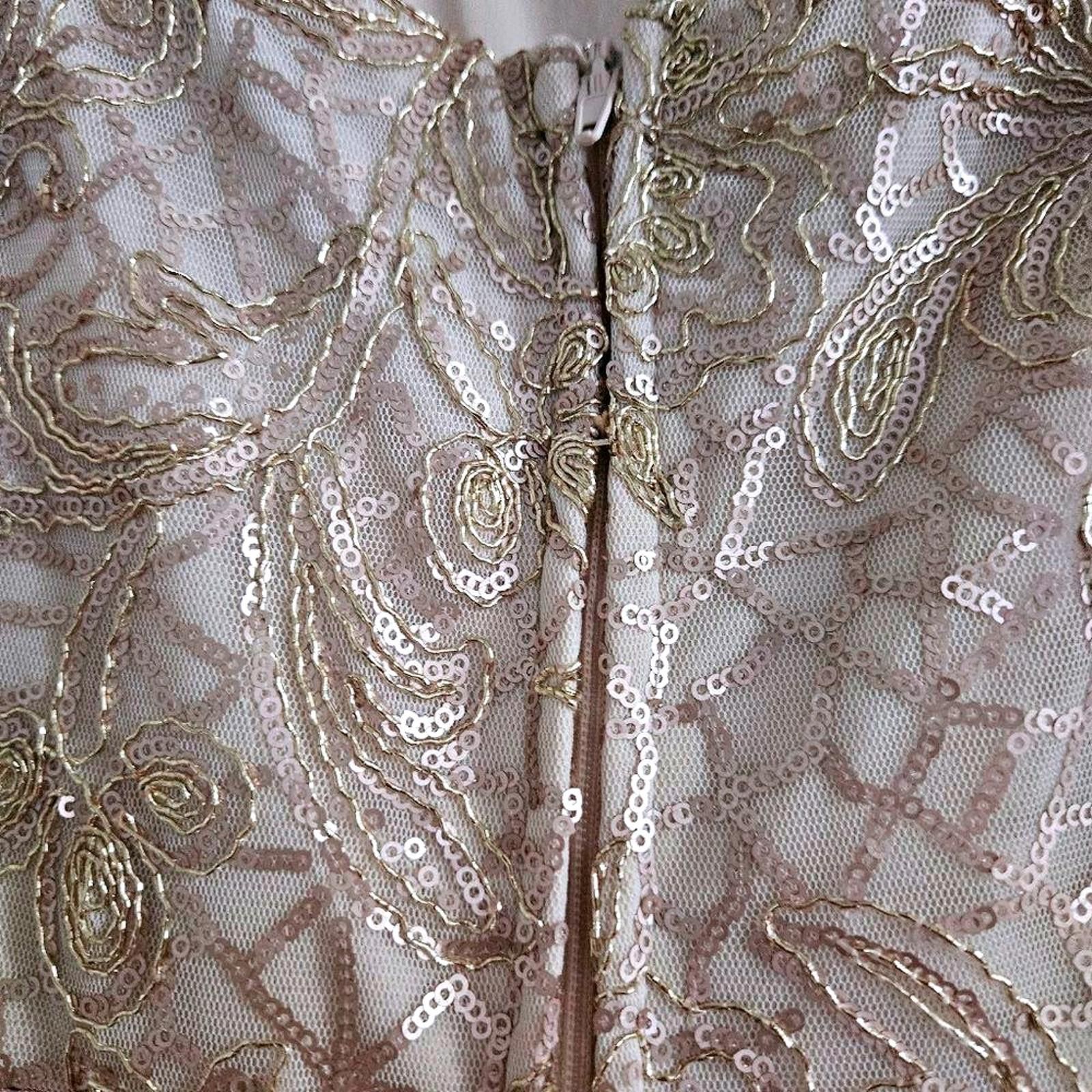 Designer Speechless Blush Pink and Gold SequinsEvening Gown Size M / US 6-8 / IT 42-44 - 7 Thumbnail