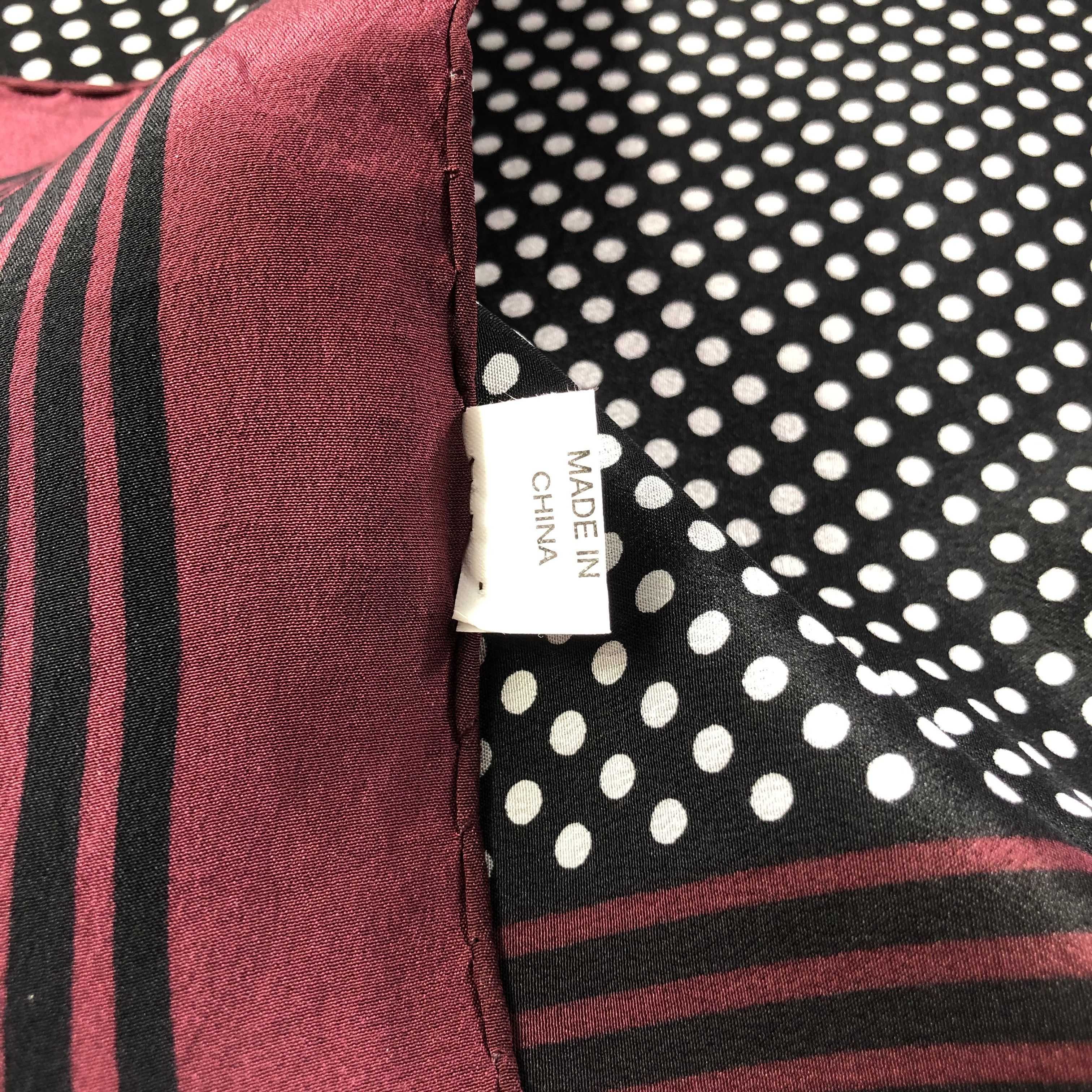 Japanese Brand Vintage Polka Dots Hand Rolled Silk Scarf M714 Size ONE SIZE - 5 Thumbnail