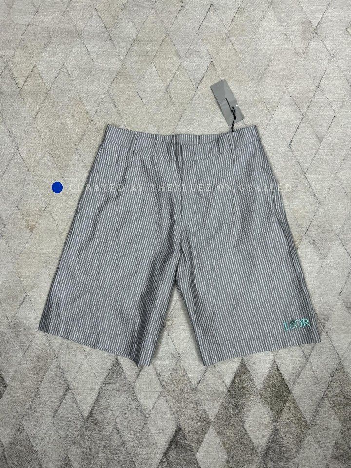 Dior Striped Gray Shorts Size 30 Size US 30 / EU 46 - 1 Thumbnail